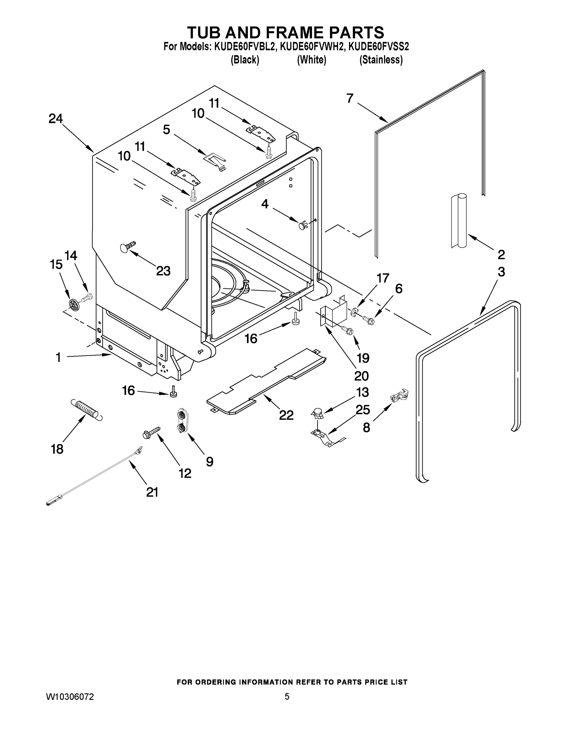 05 - TUB AND FRAME PARTS