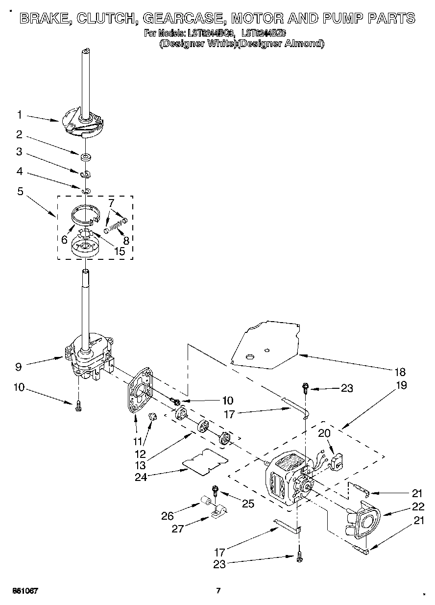 05 - BRAKE, CLUTCH, GEARCASE, MOTOR & PUMP