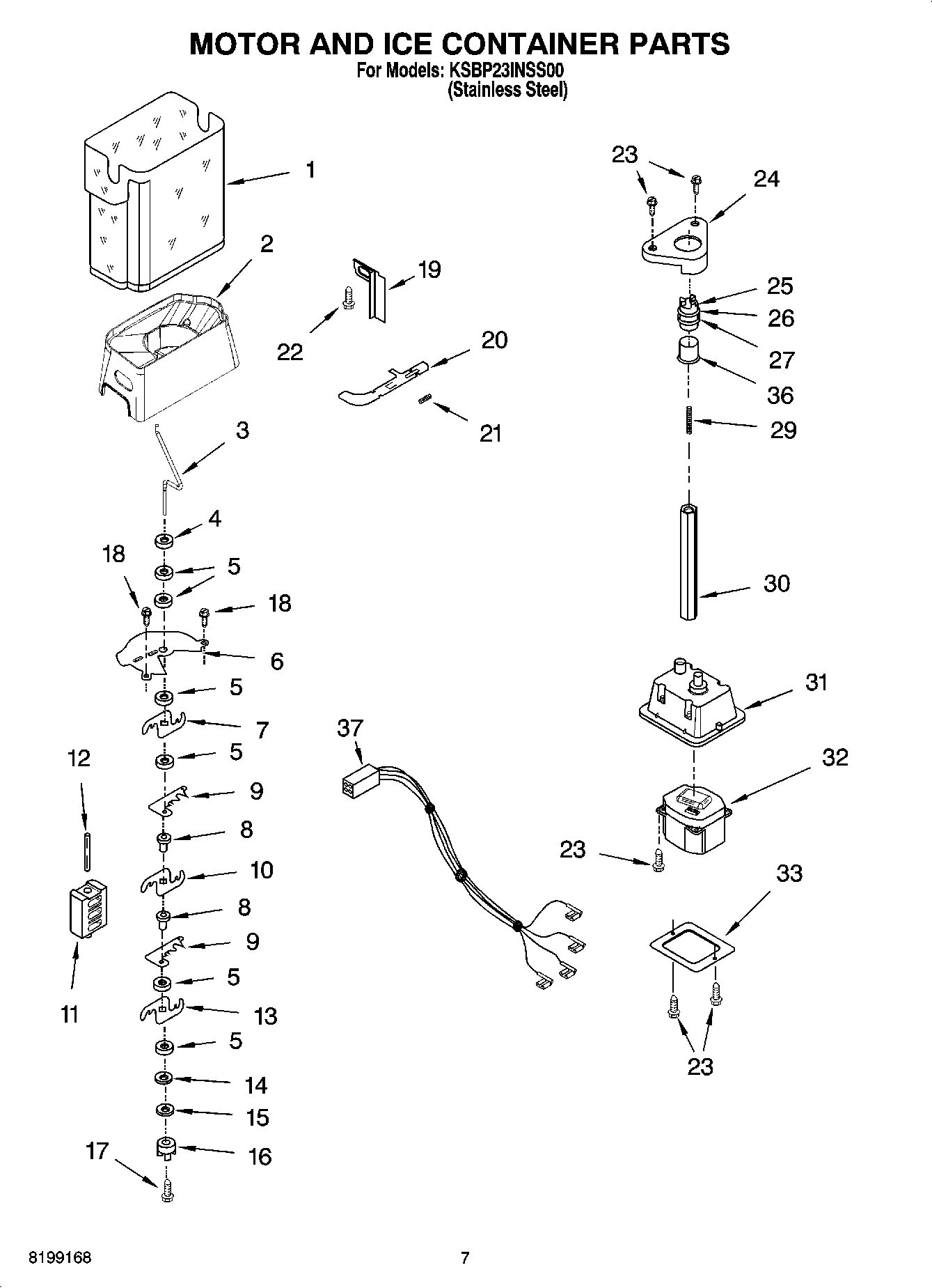 05 - MOTOR AND ICE CONTAINER PARTS