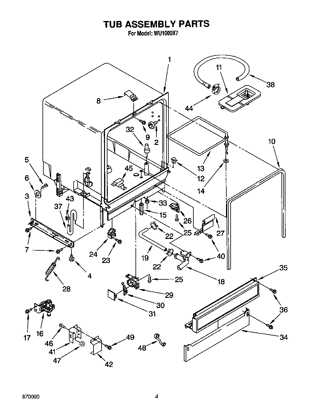 04 - TUB ASSEMBLY, LIT/OPTIONAL