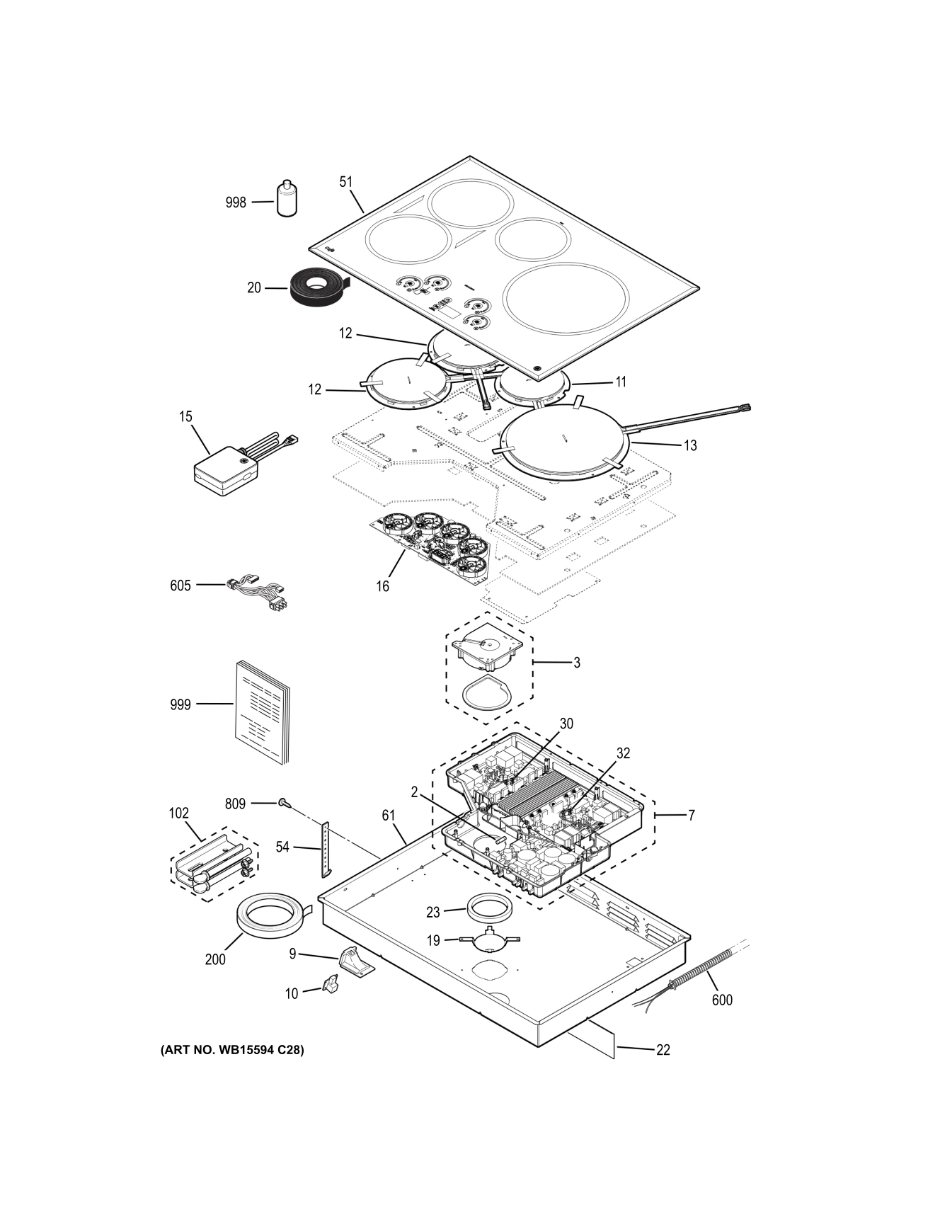 CONTROL PANEL & COOKTOP