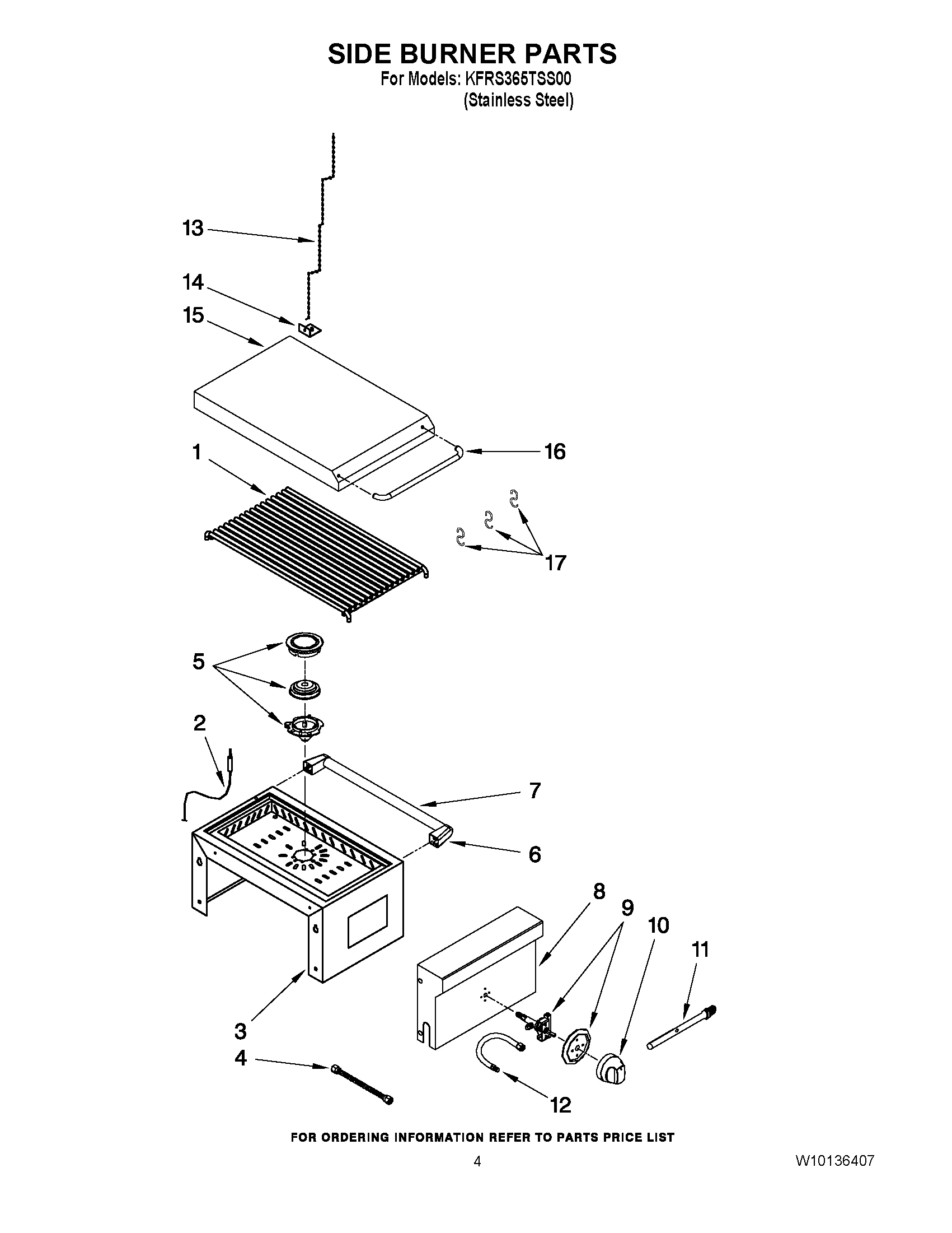 03 - SIDE BURNER PARTS