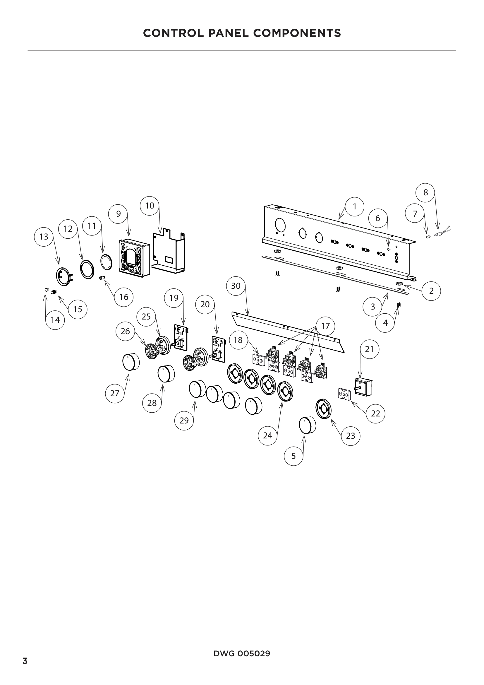 CONTROL PANEL COMPONENTS