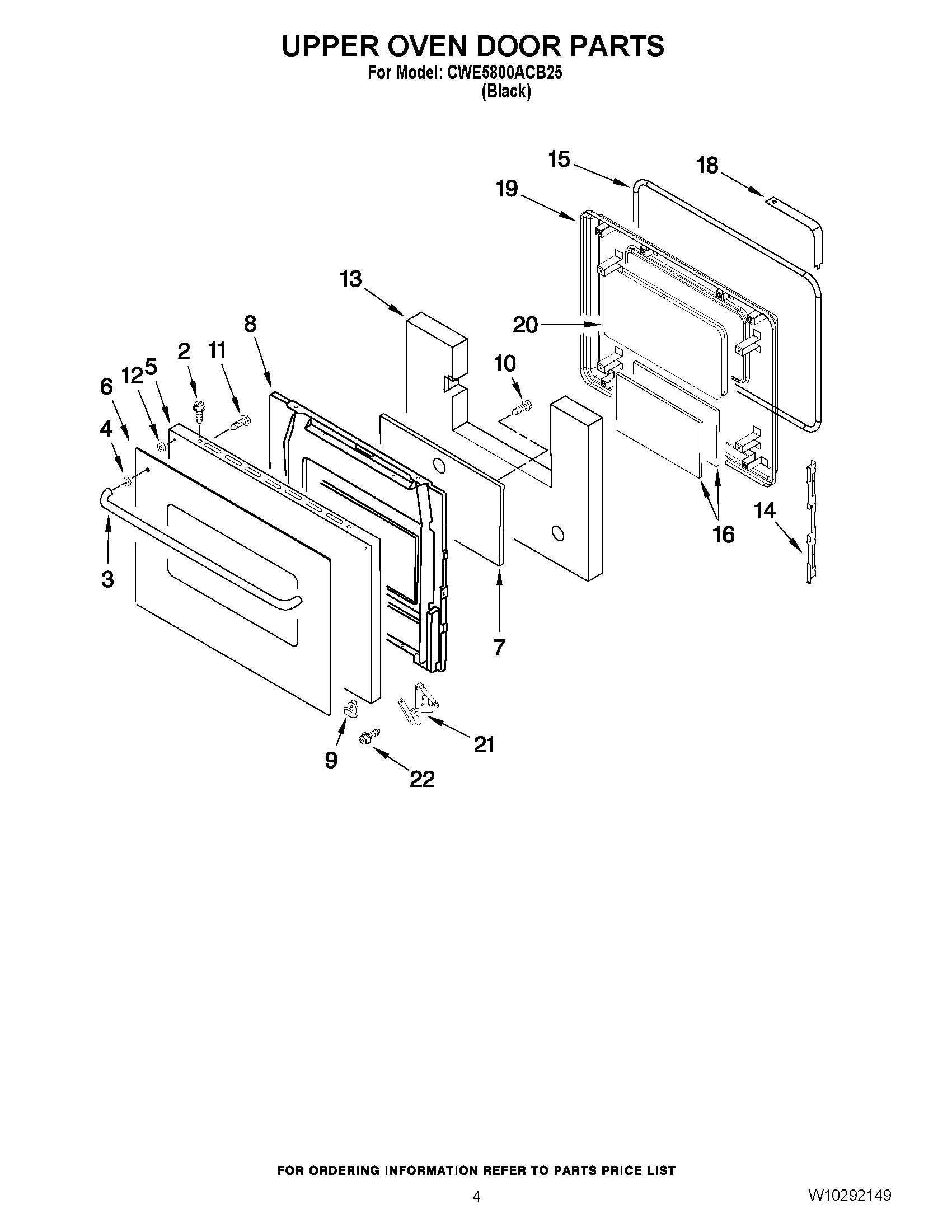 03 - UPPER OVEN DOOR PARTS