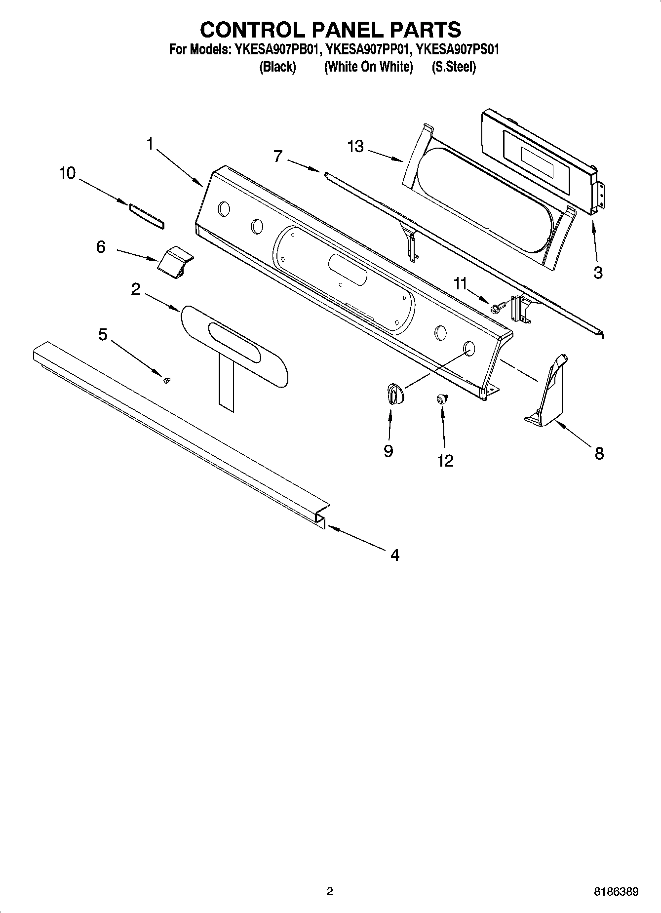 02 - CONTROL PANEL PARTS