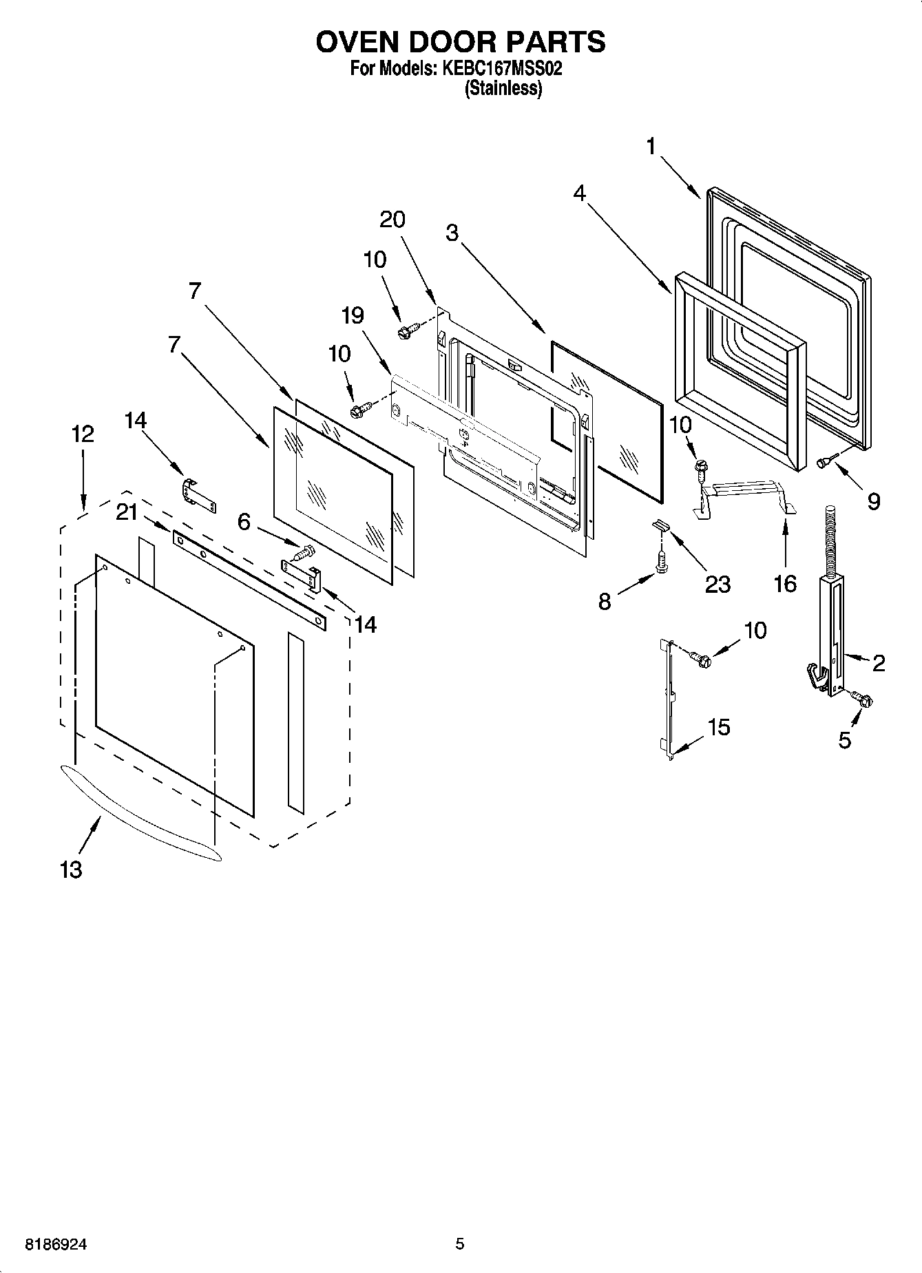 04 - OVEN DOOR PARTS