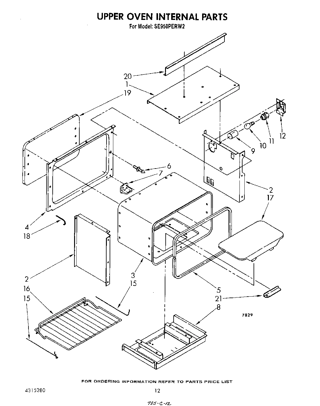 08 - UPPER OVEN INTERNAL, LIT/OPTIONAL