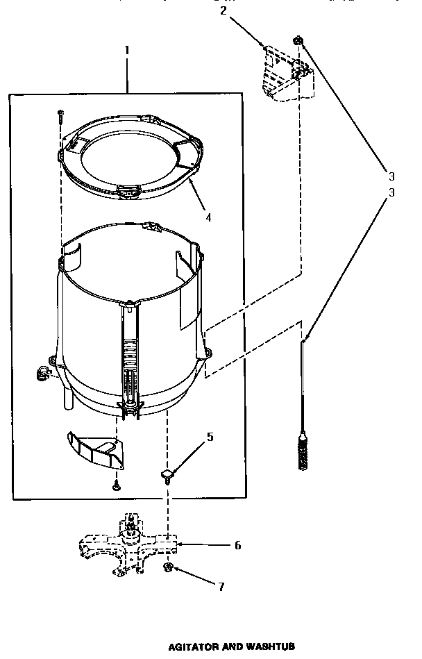 01 - AGITATOR & WASHTUB
