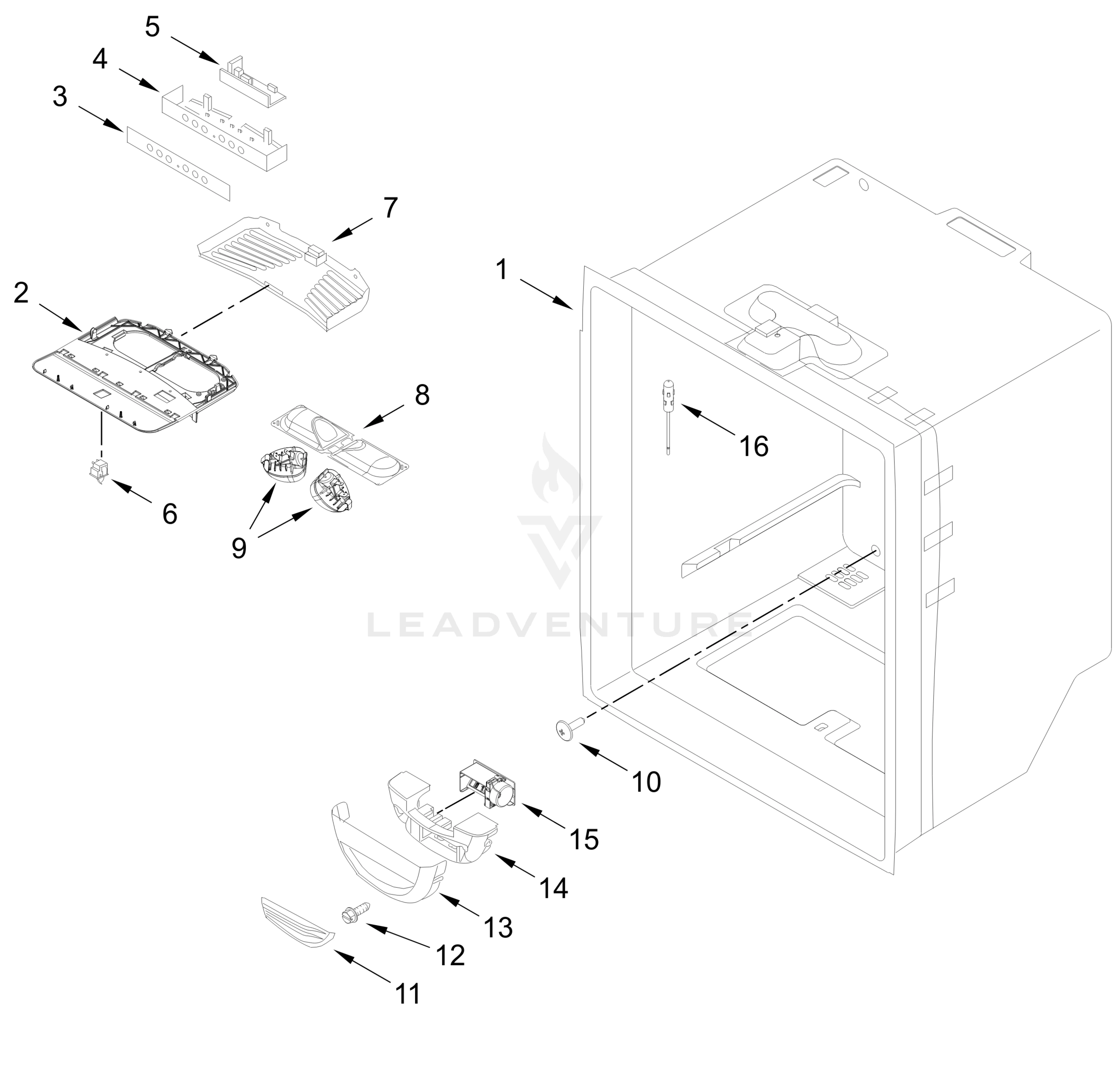 REFRIGERATOR LINER PARTS
