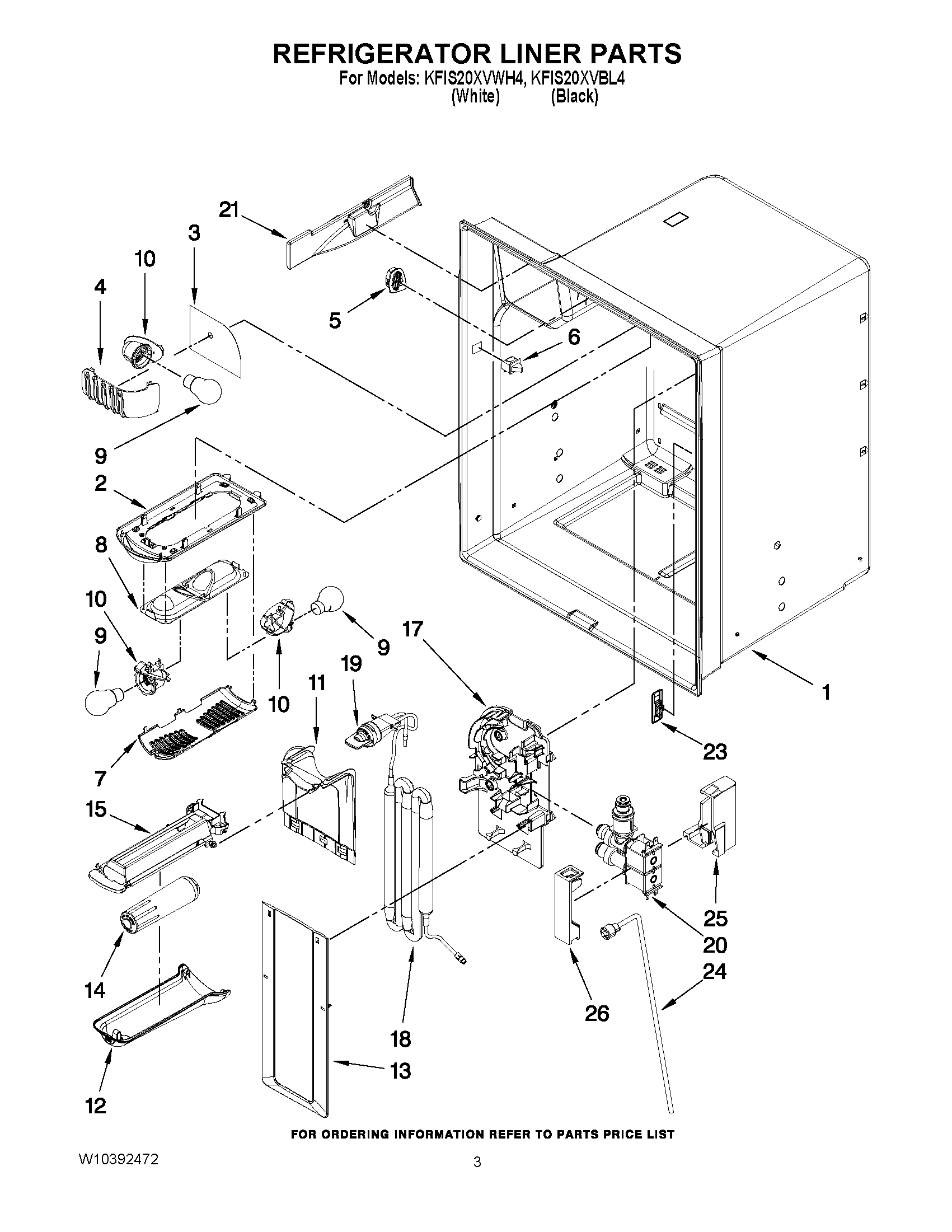 02 - REFRIGERATOR LINER PARTS