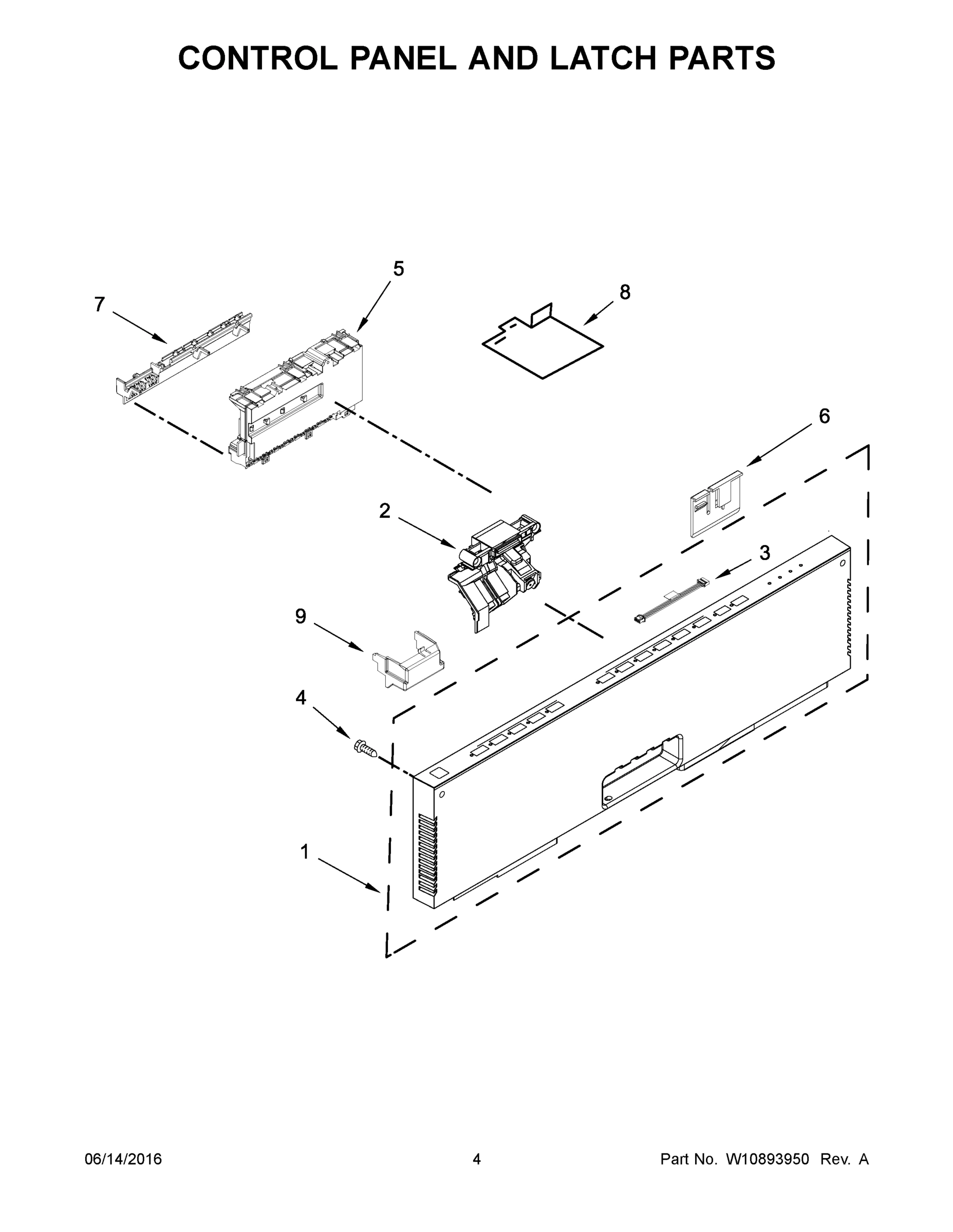 03 - CONTROL PANEL AND LATCH PARTS