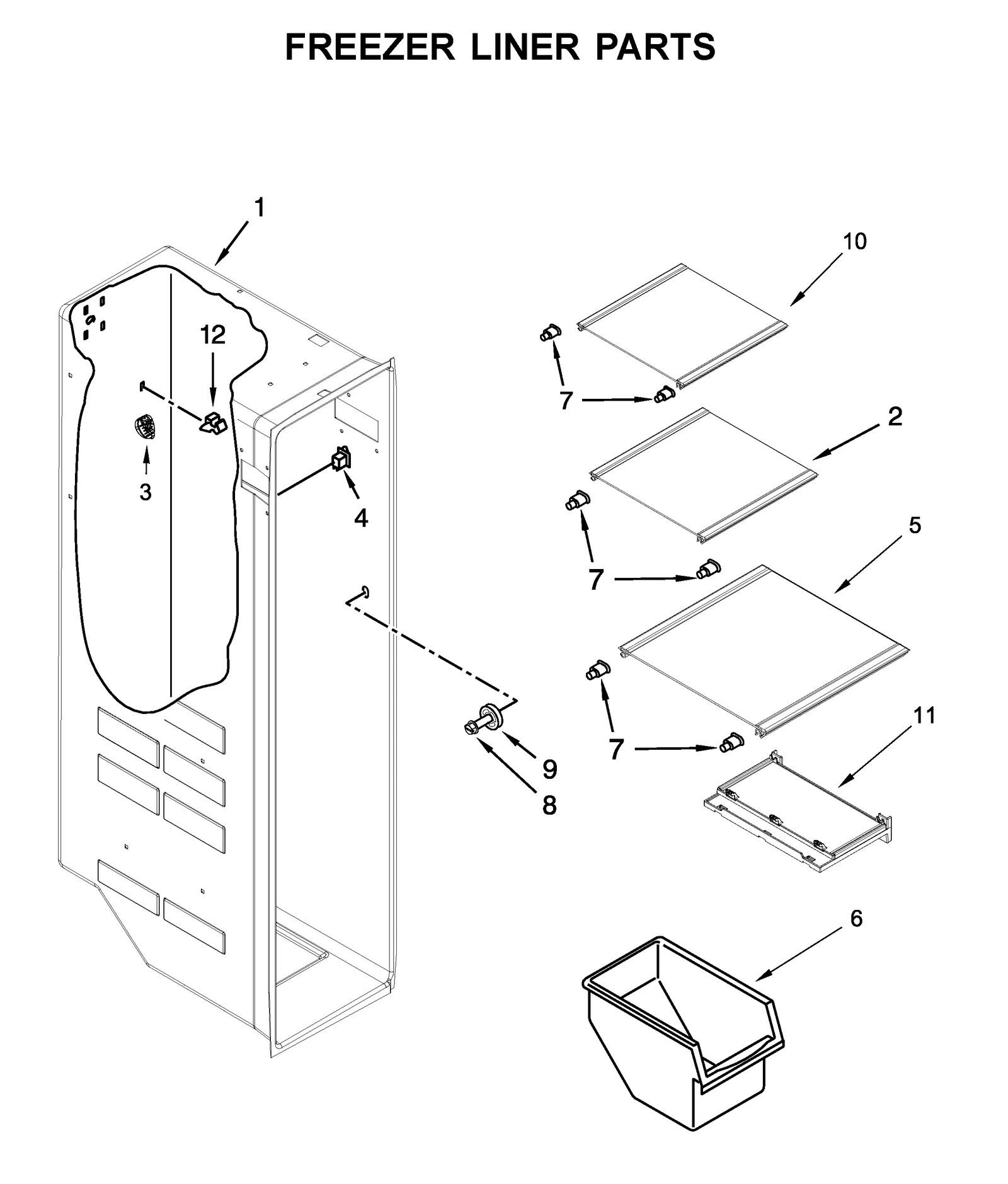 FREEZER LINER PARTS