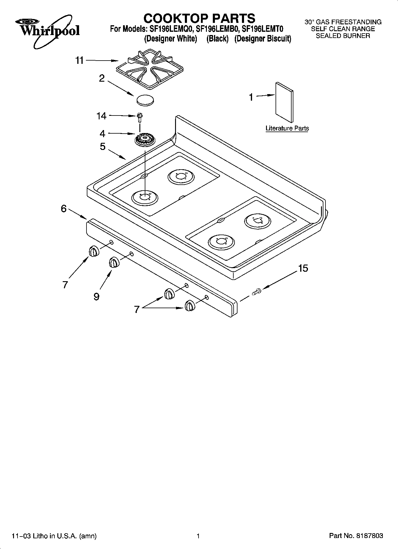 01 - COOKTOP PARTS