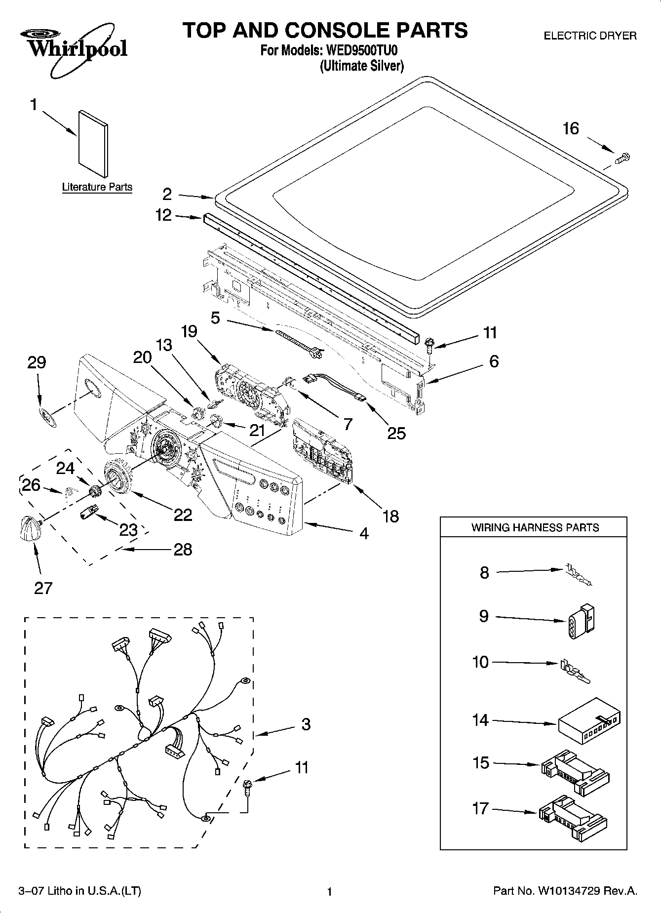 01 - TOP AND CONSOLE PARTS