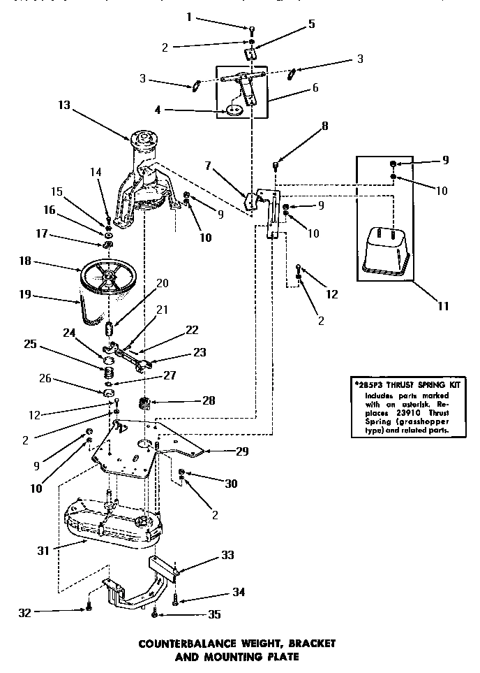 13 - COUNTERBALANCE WEIGHT, BRKT & MTG PLATE