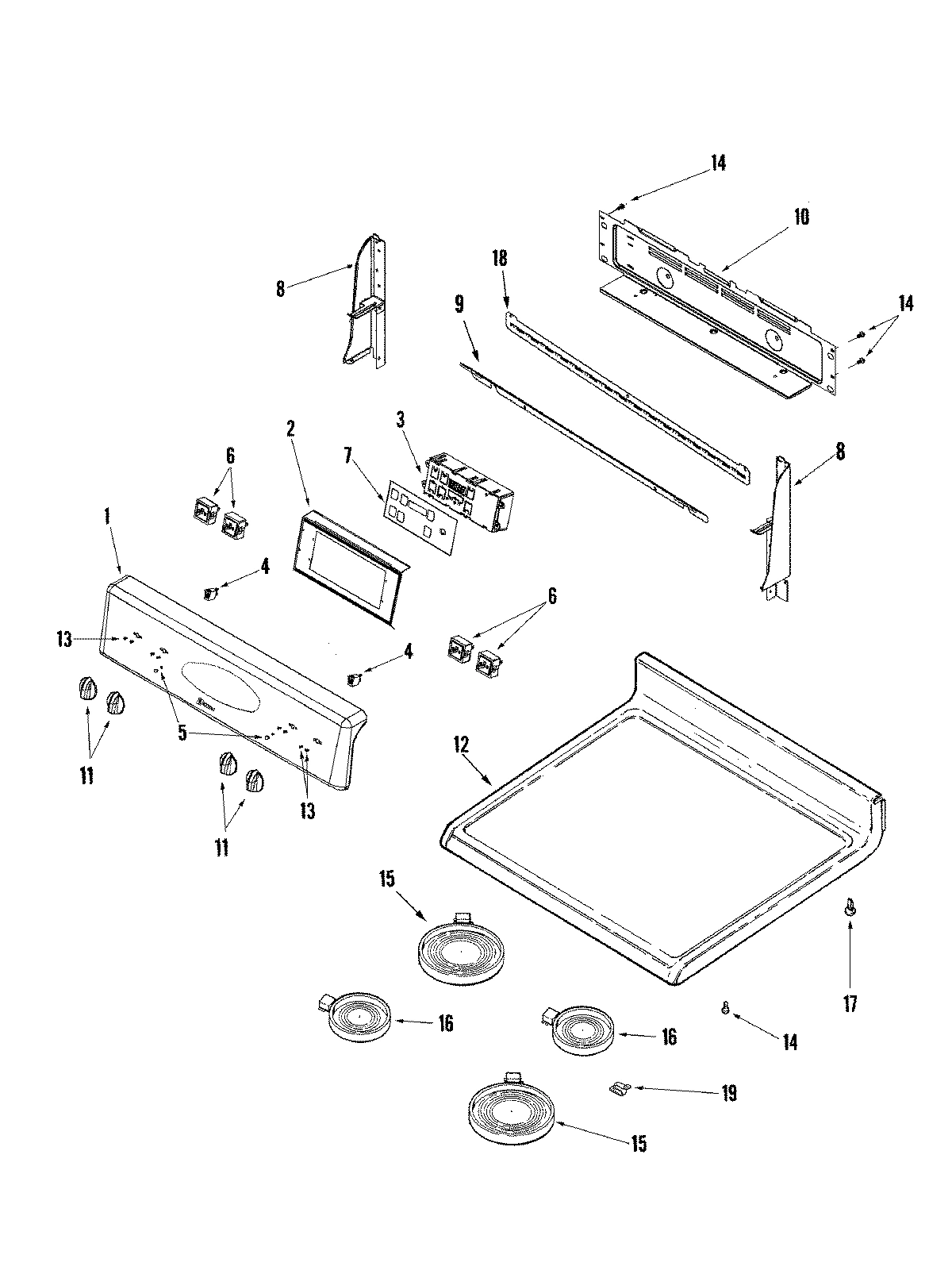 02 - CONTROL PANEL/TOP ASSEMBLY