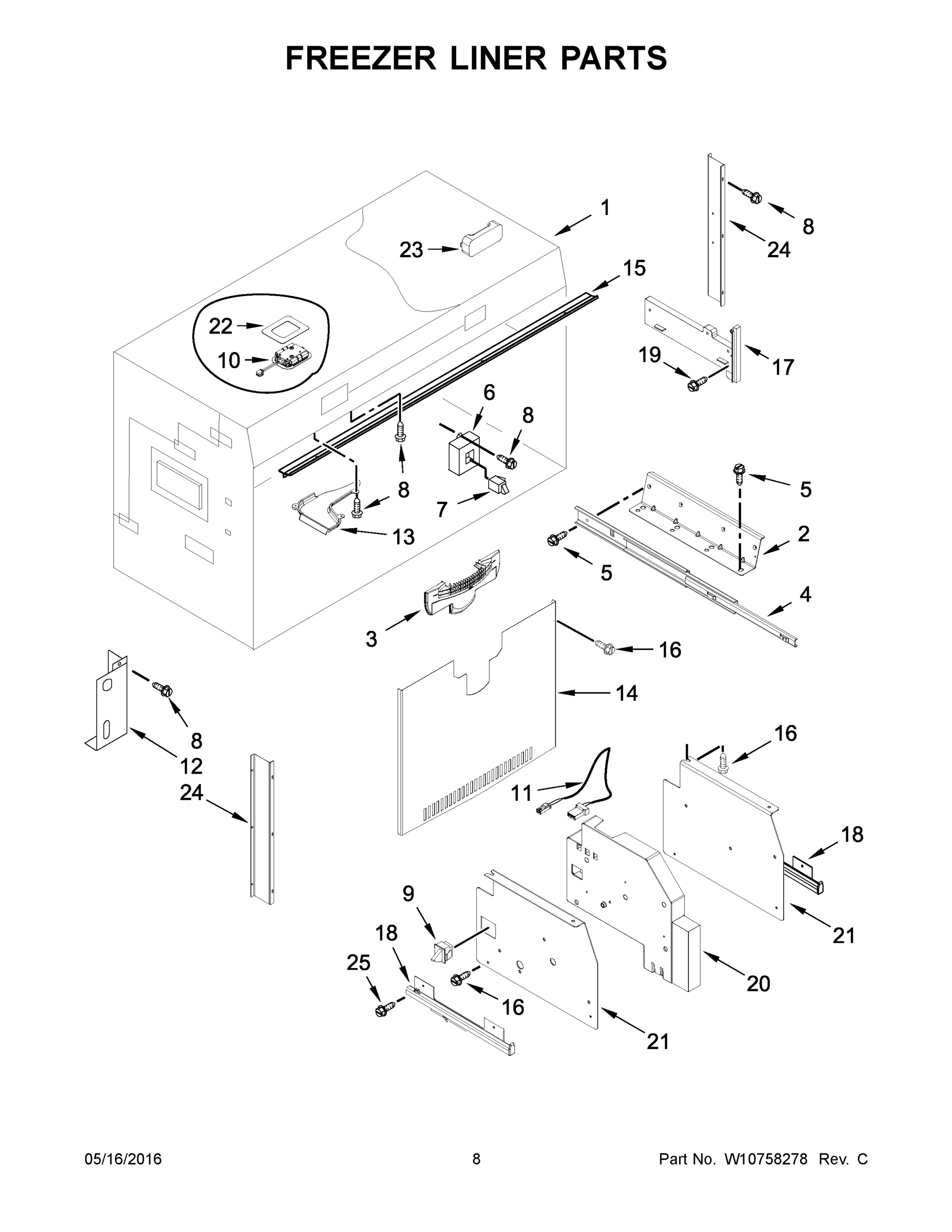 05 - FREEZER LINER PARTS