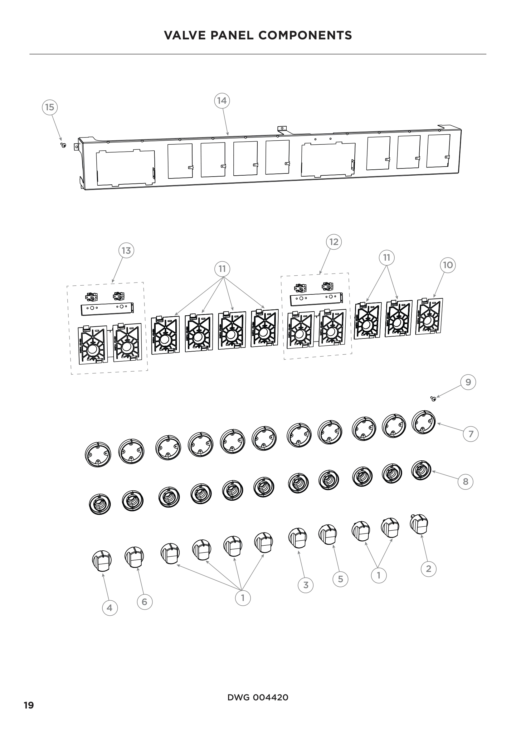 VALVE PANEL COMPONENTS