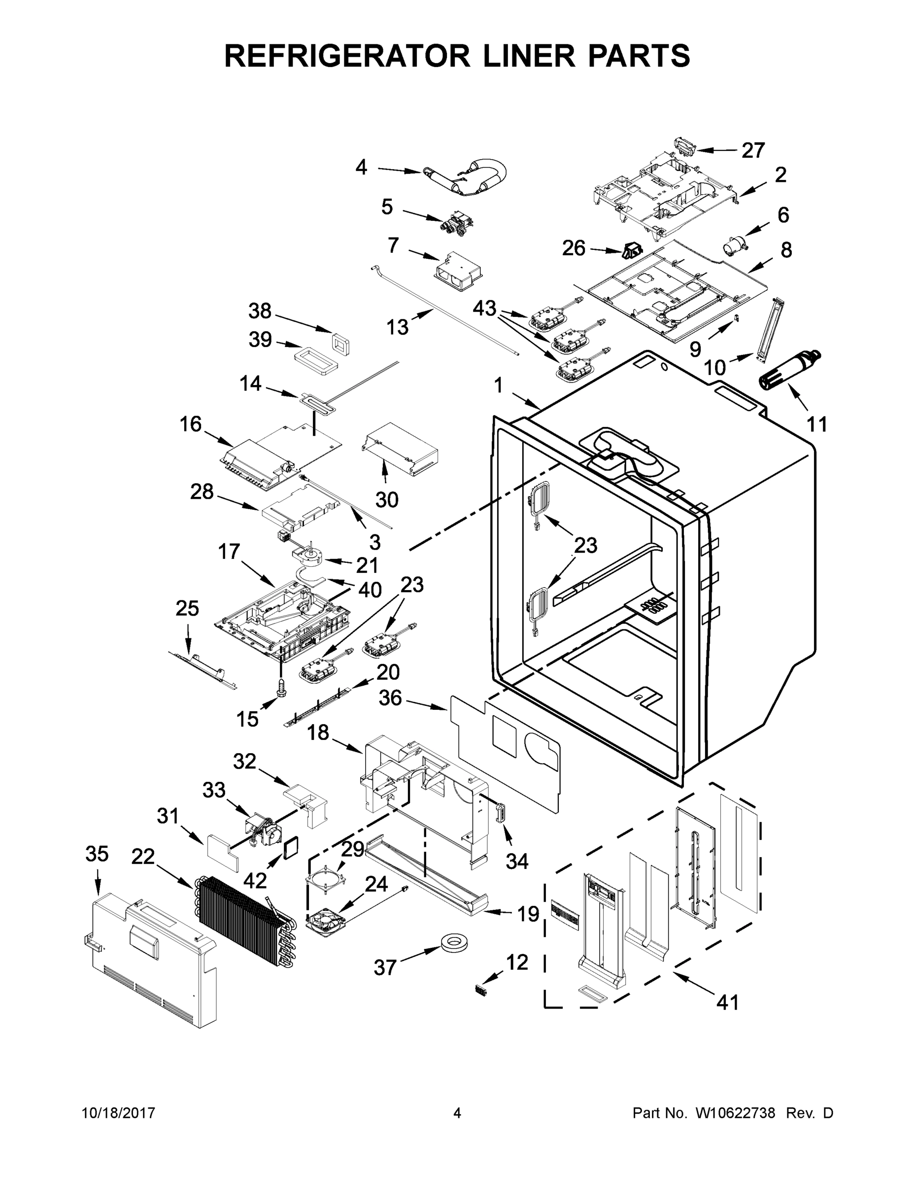 03 - REFRIGERATOR LINER PARTS