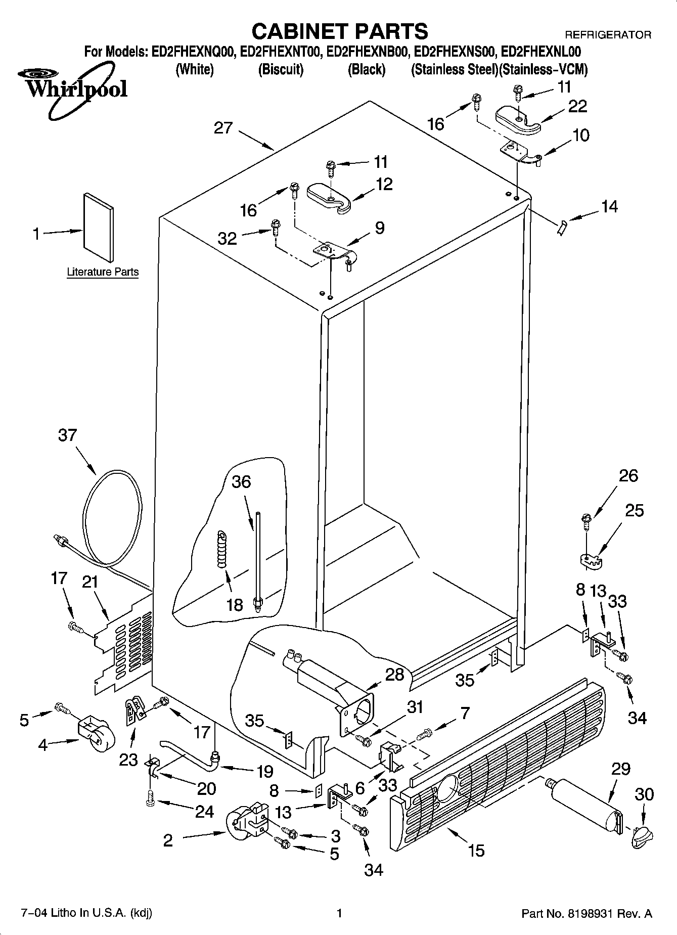 01 - CABINET PARTS