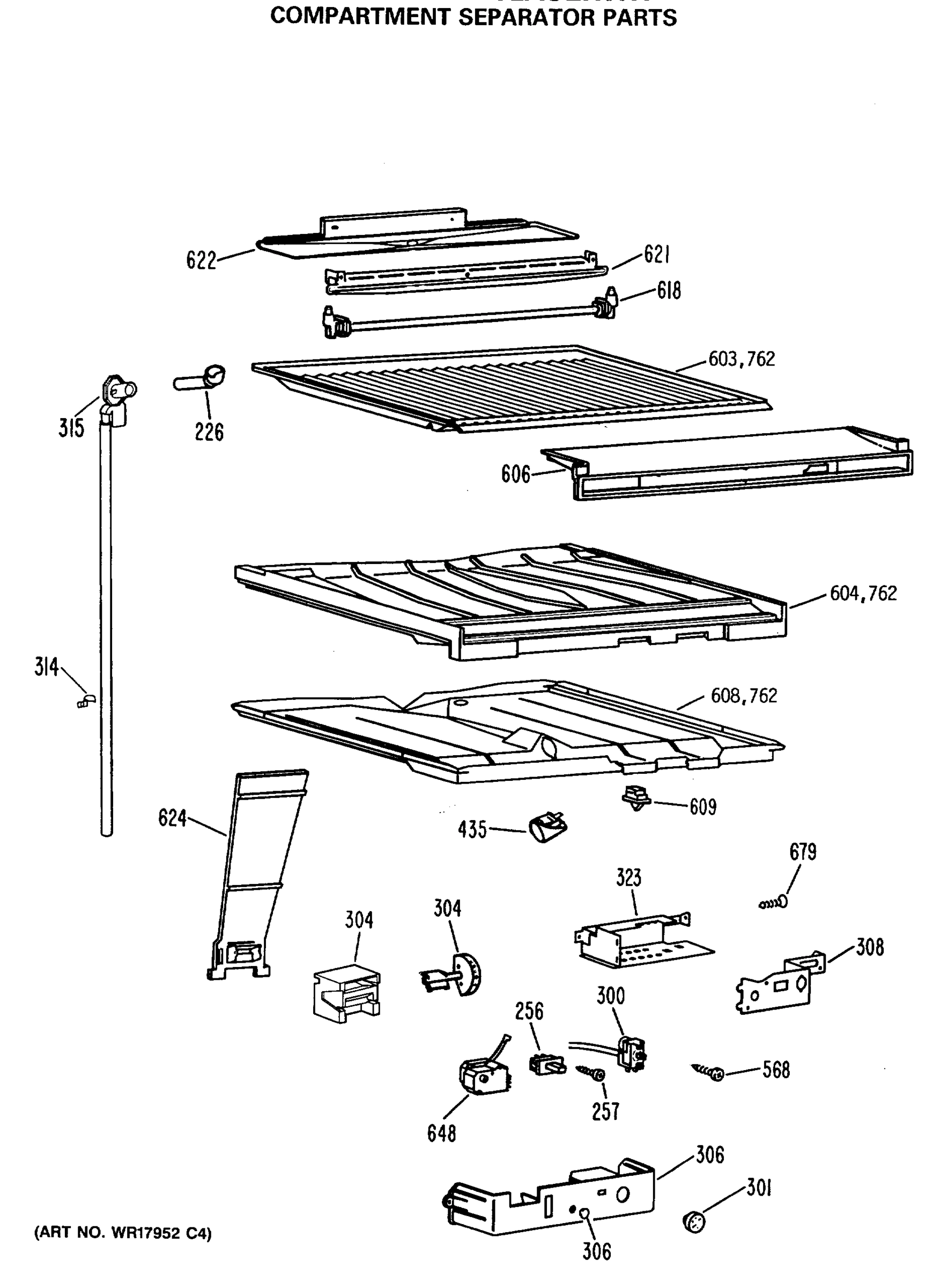 COMPARTMENT SEPARATOR PARTS