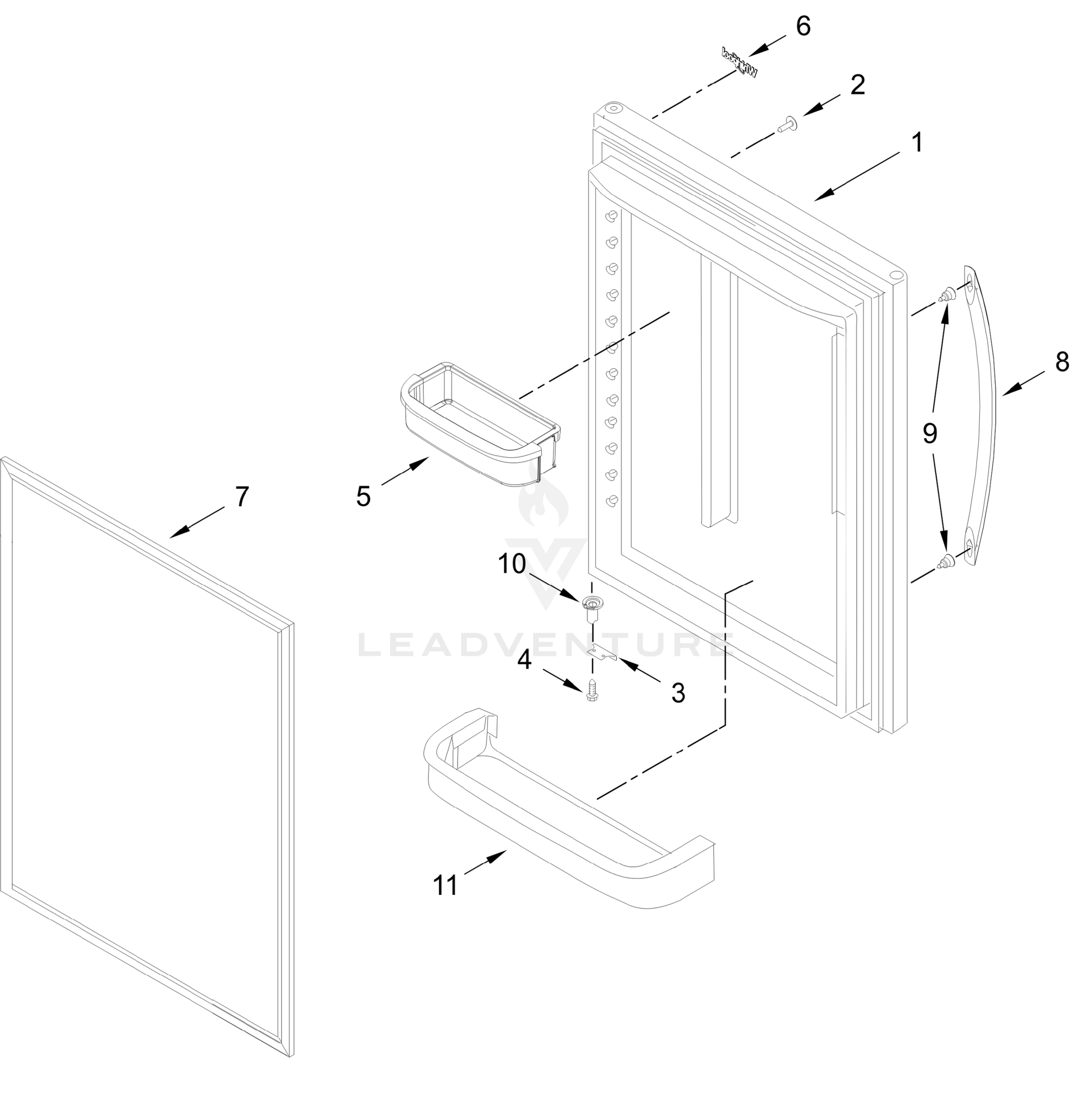 REFRIGERATOR DOOR PARTS