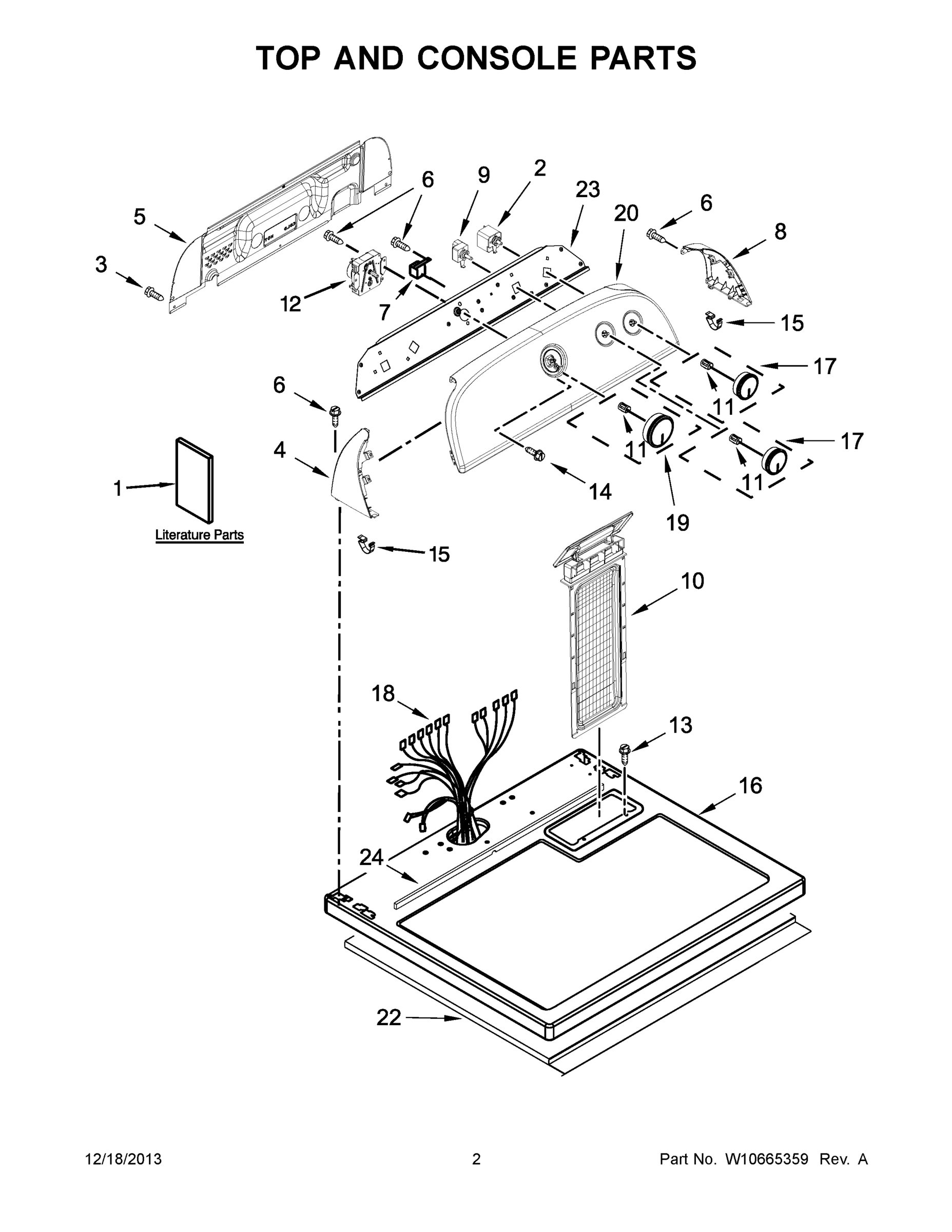 02 - TOP AND CONSOLE PARTS