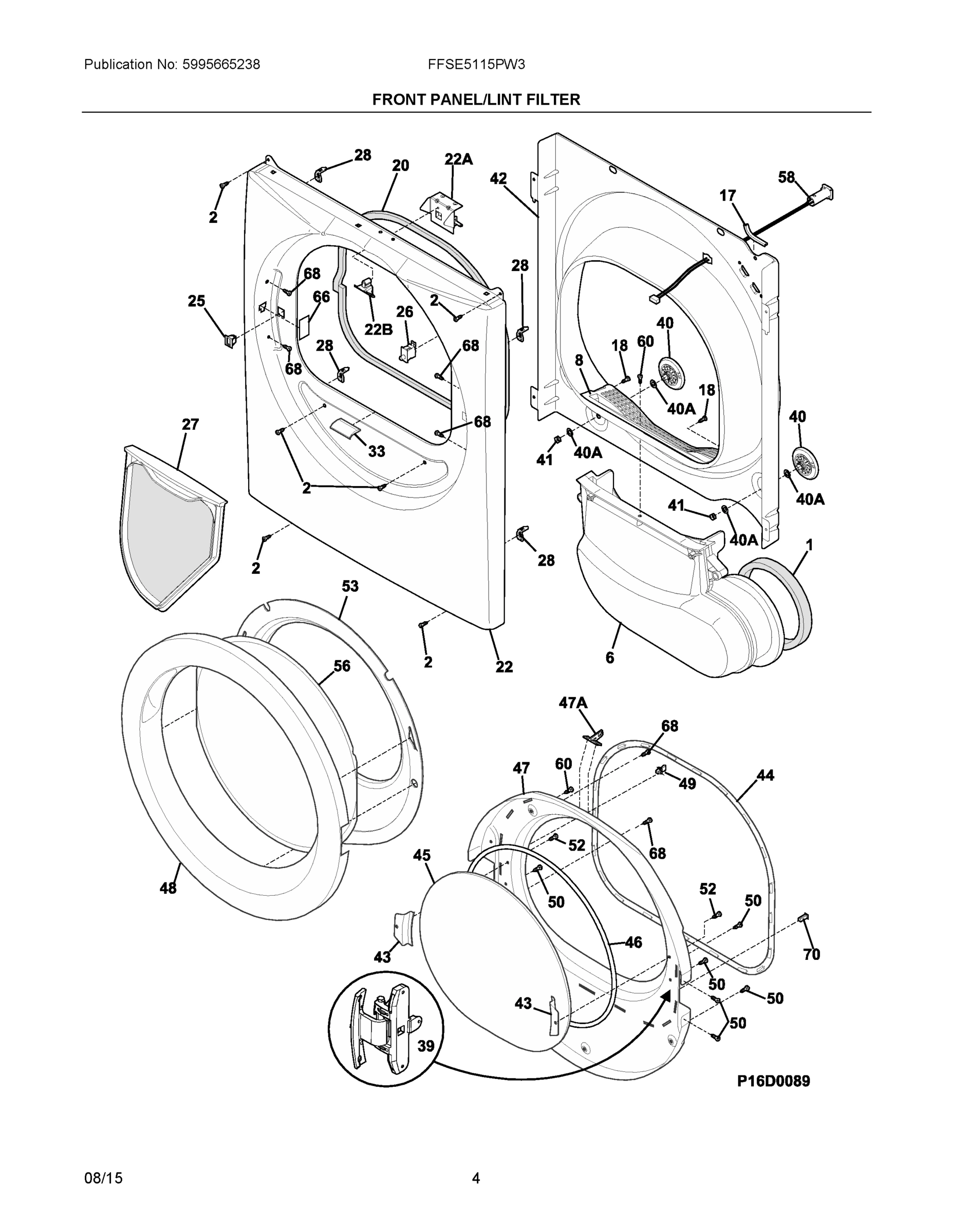03 - FRONT PANEL/LINT FILTER