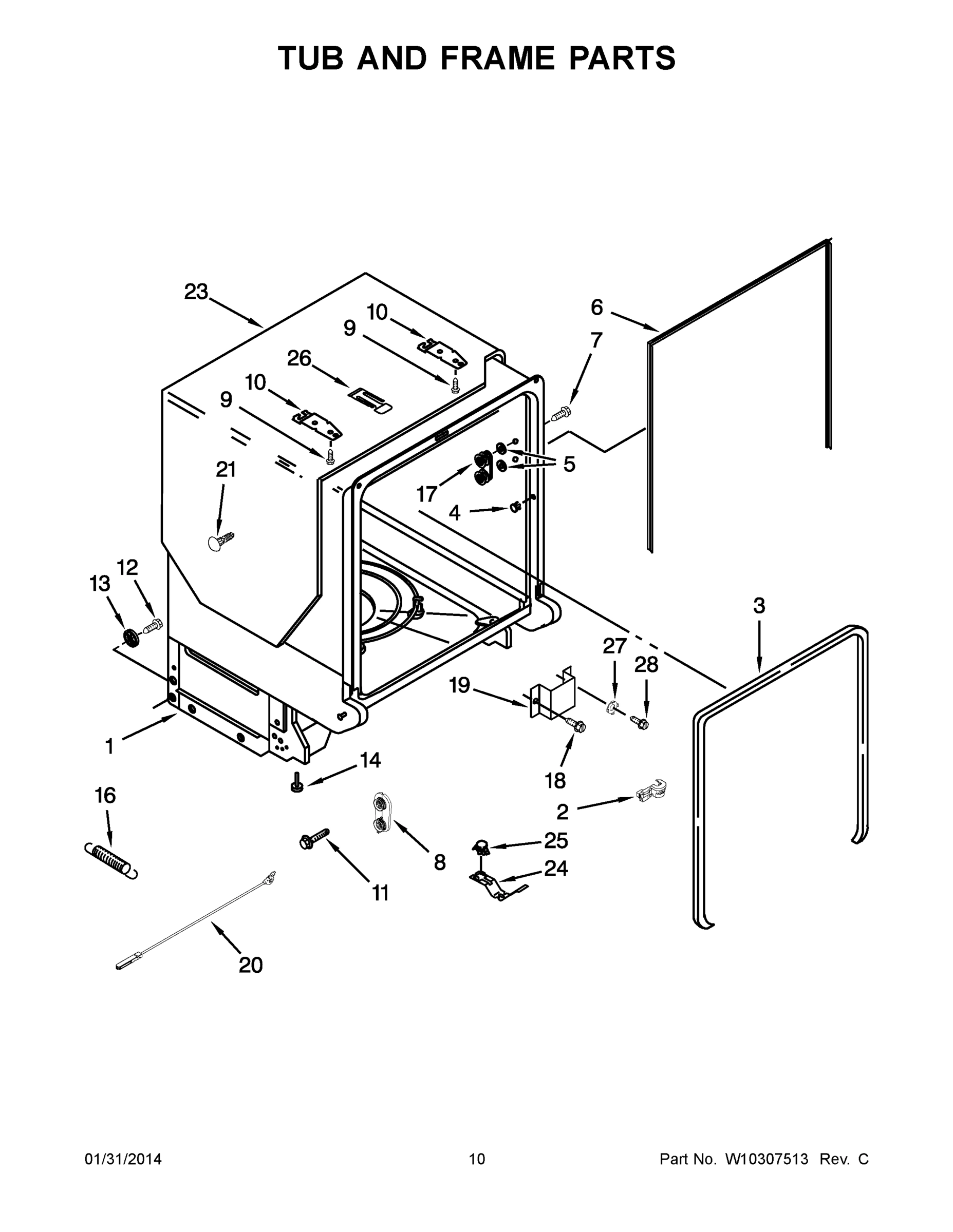 06 - TUB AND FRAME PARTS