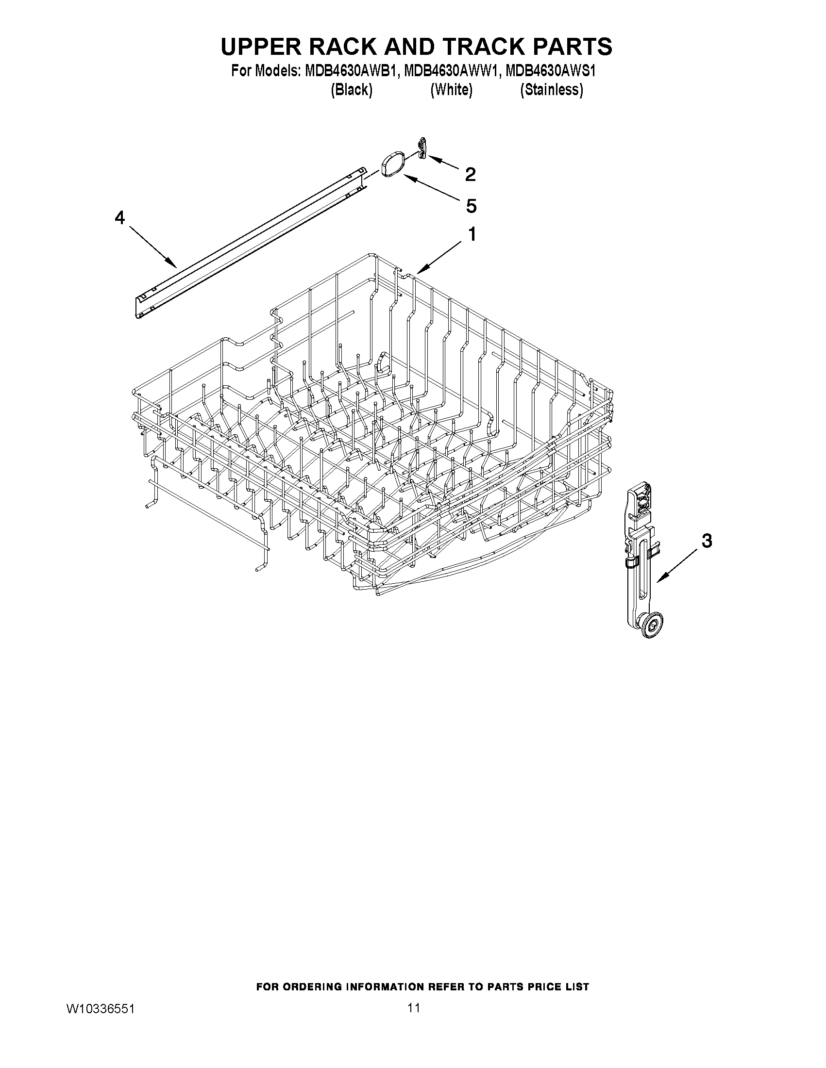 09 - UPPER RACK AND TRACK PARTS