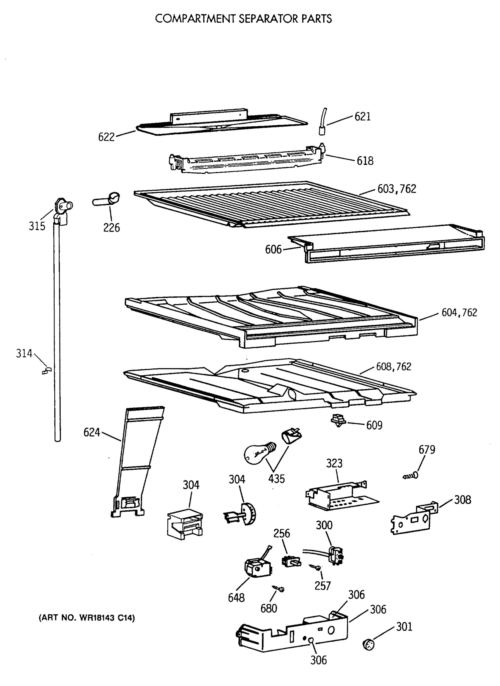 COMPARTMENT SEPARATOR PARTS