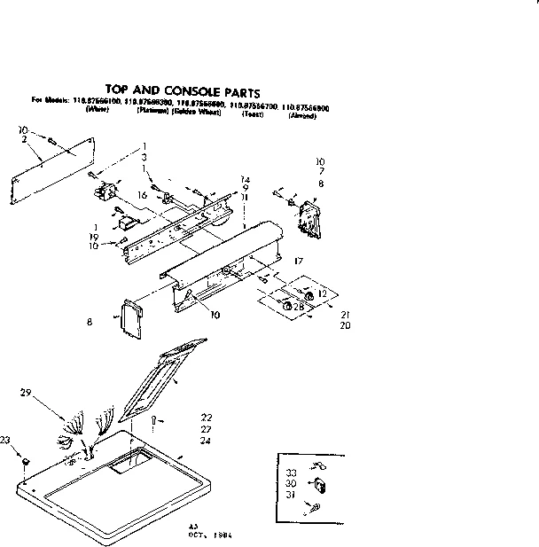 TOP AND CONSOLE PARTS