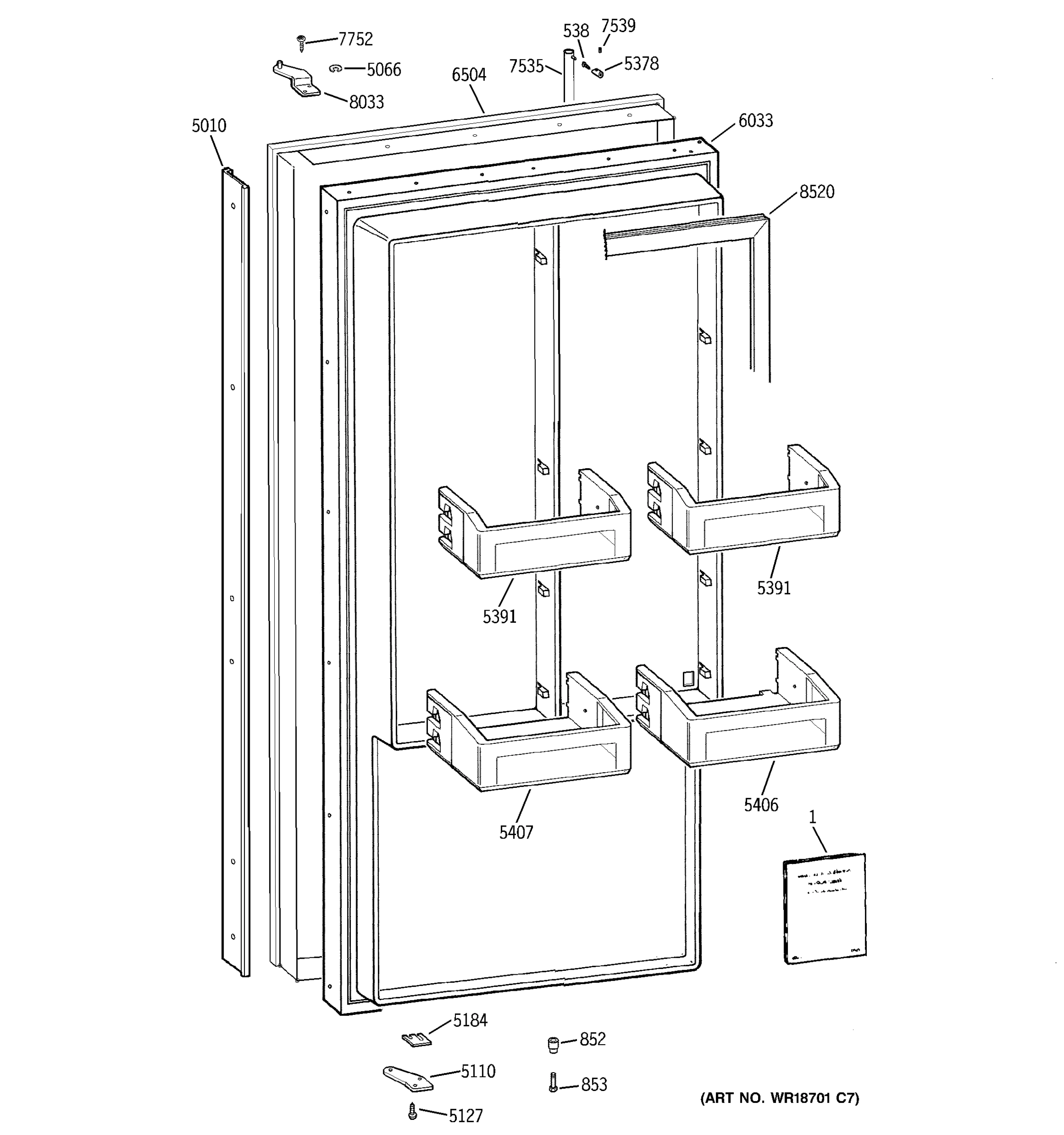 FREEZER DOOR