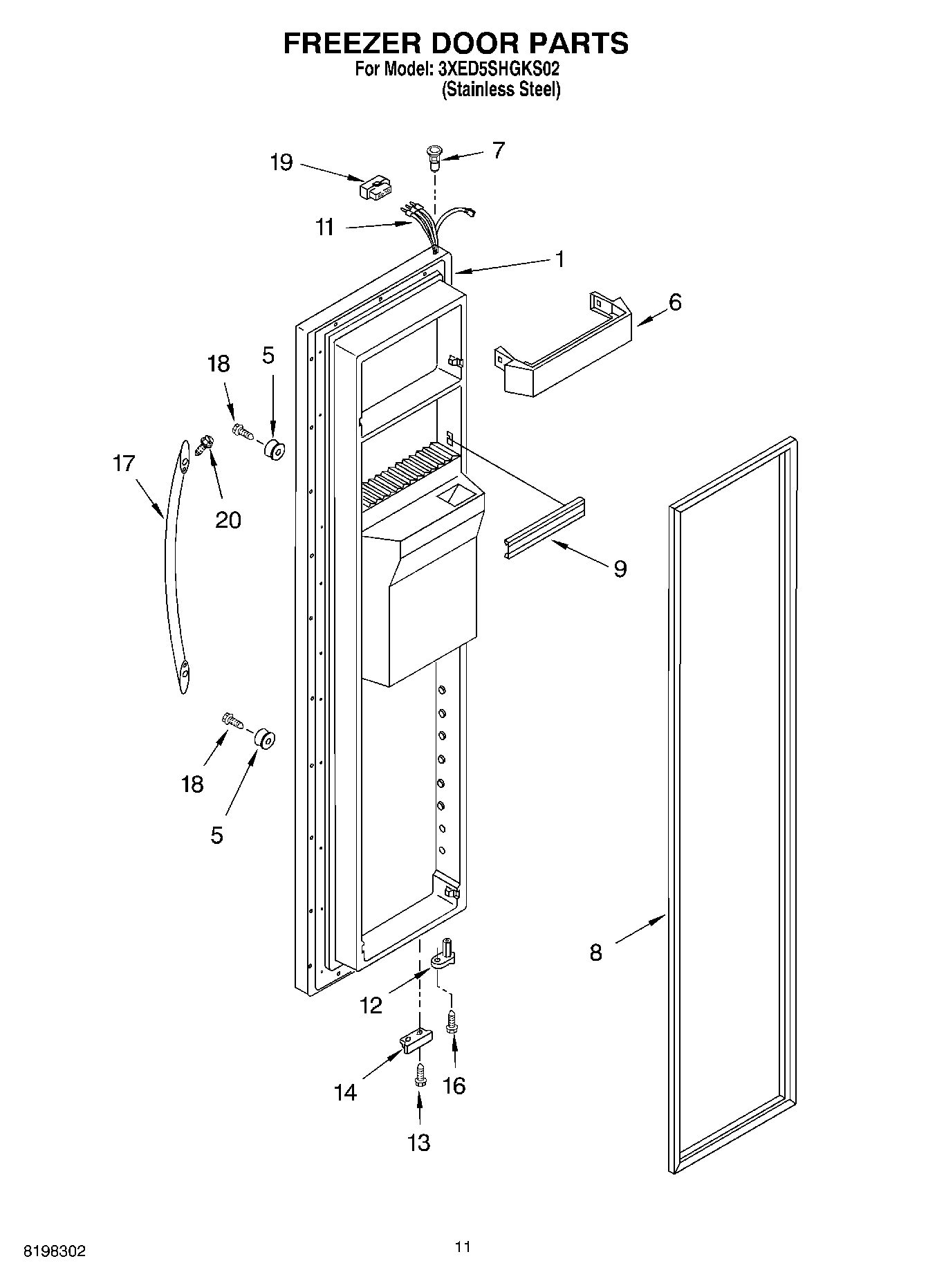07 - FREEZER DOOR PARTS