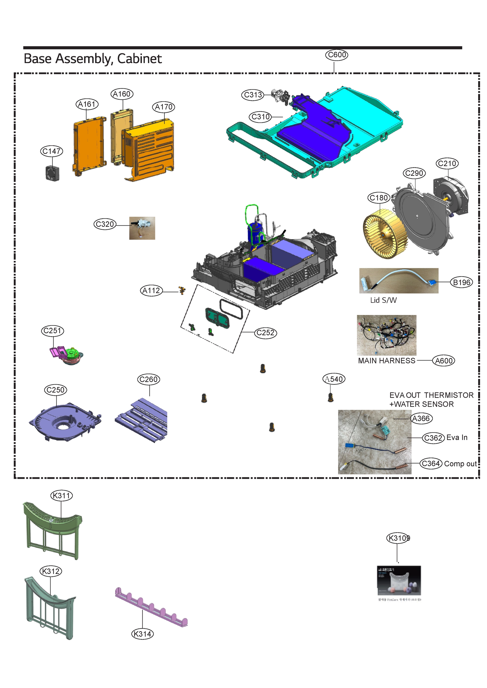 BASE ASSEMBLY, CABINET