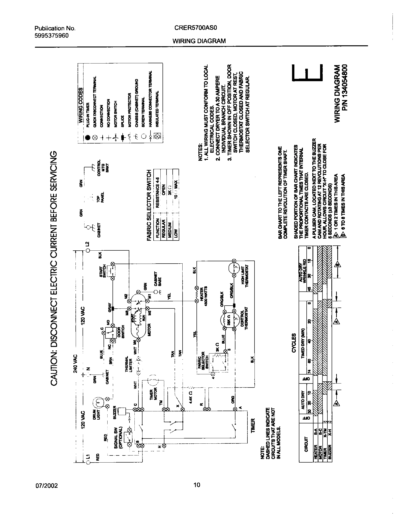 10 - 134054800 WIRING DIAGRAM