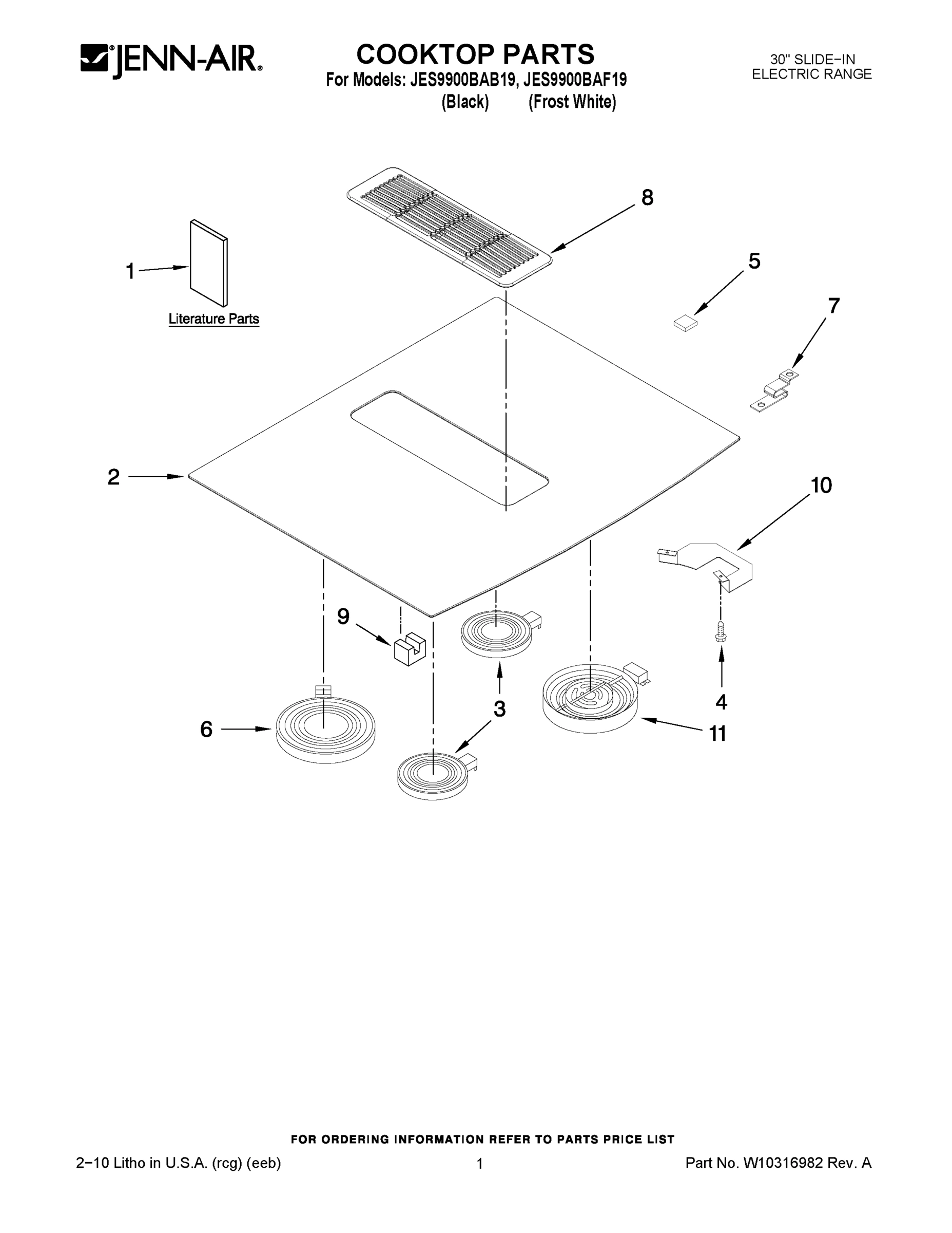 01 - COOKTOP PARTS