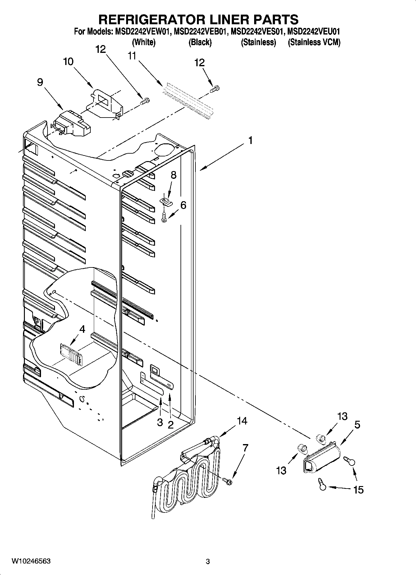 02 - REFRIGERATOR LINER PARTS