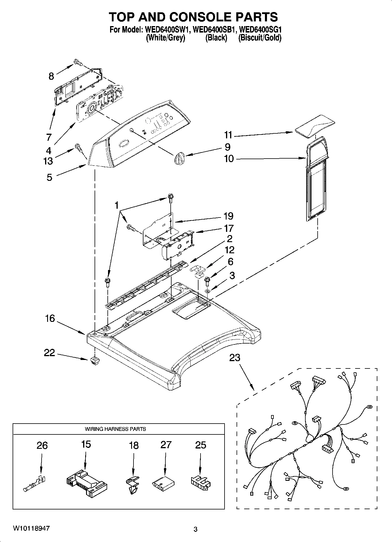 02 - TOP AND CONSOLE PARTS