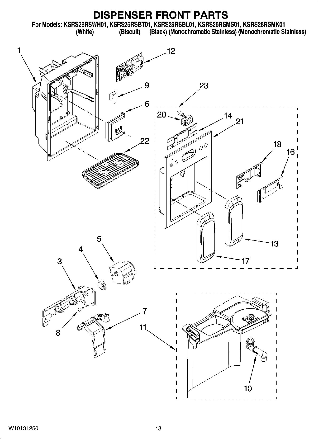 08 - DISPENSER FRONT PARTS