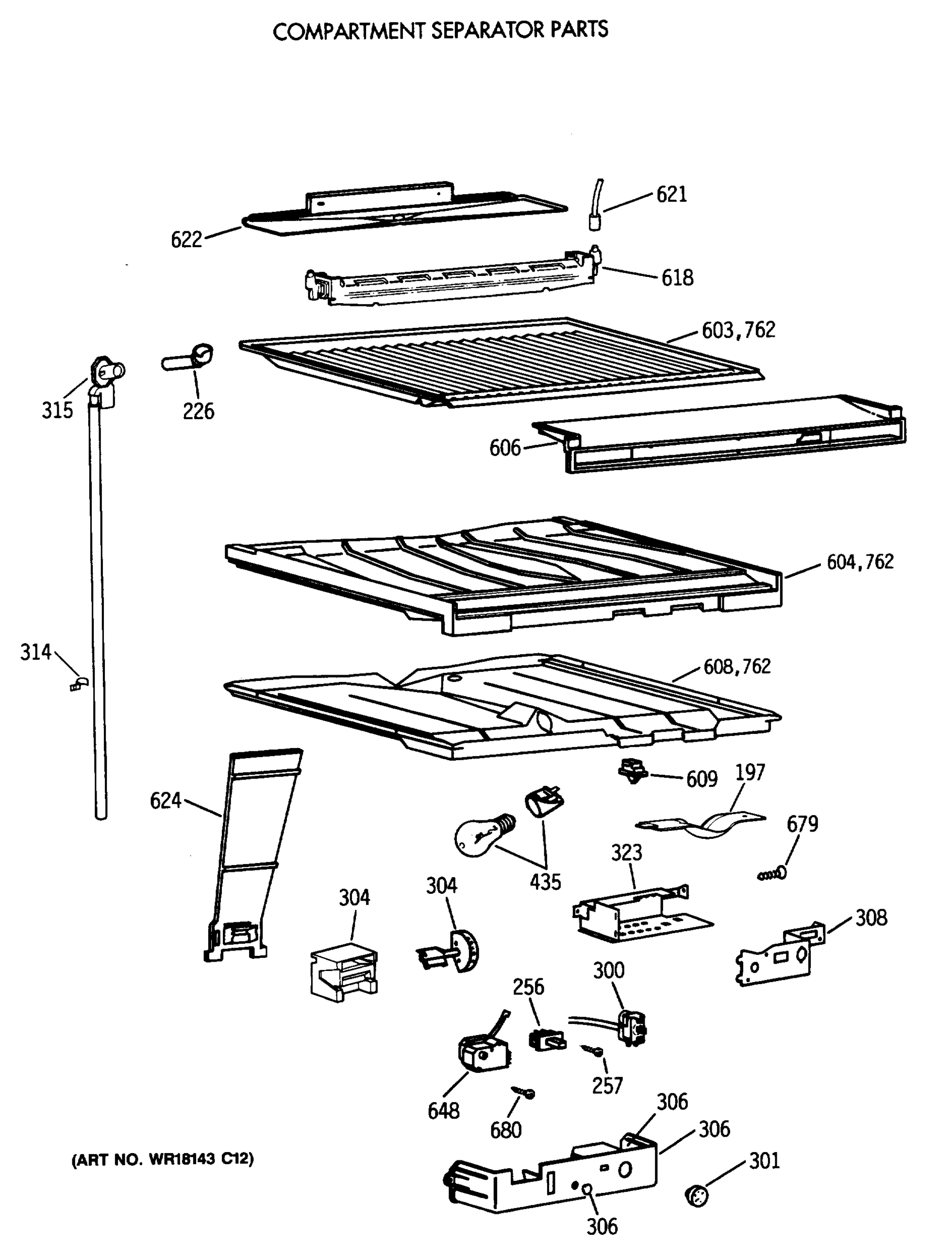 COMPARTMENT SEPARATOR PARTS