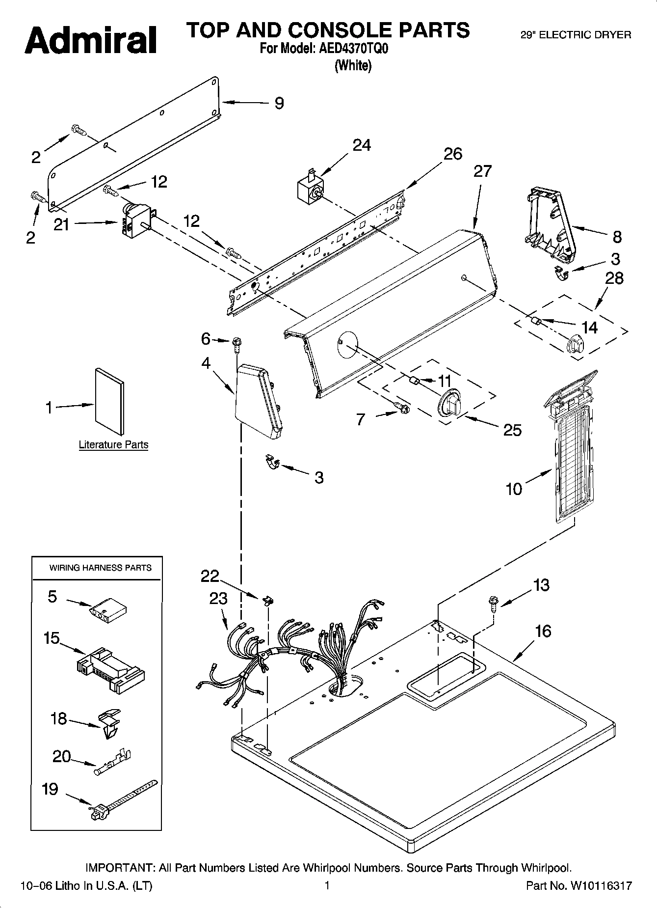 01 - TOP AND CONSOLE PARTS
