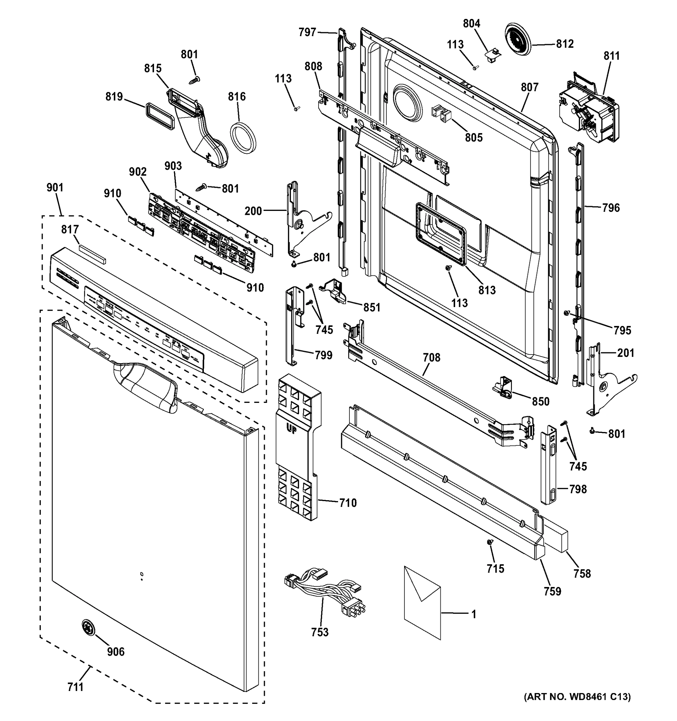 ESCUTCHEON & DOOR ASSEMBLY