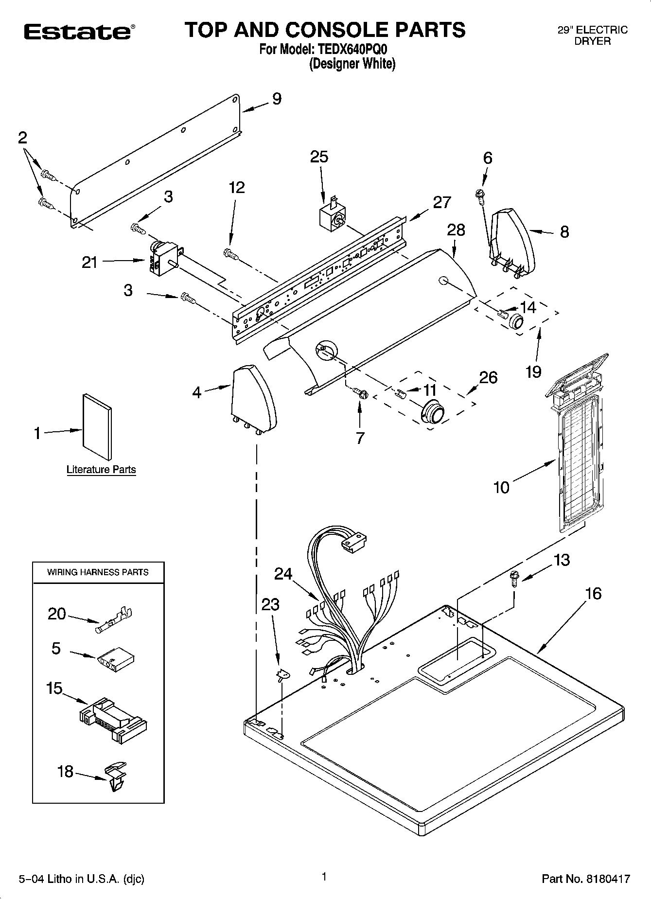 01 - TOP AND CONSOLE PARTS