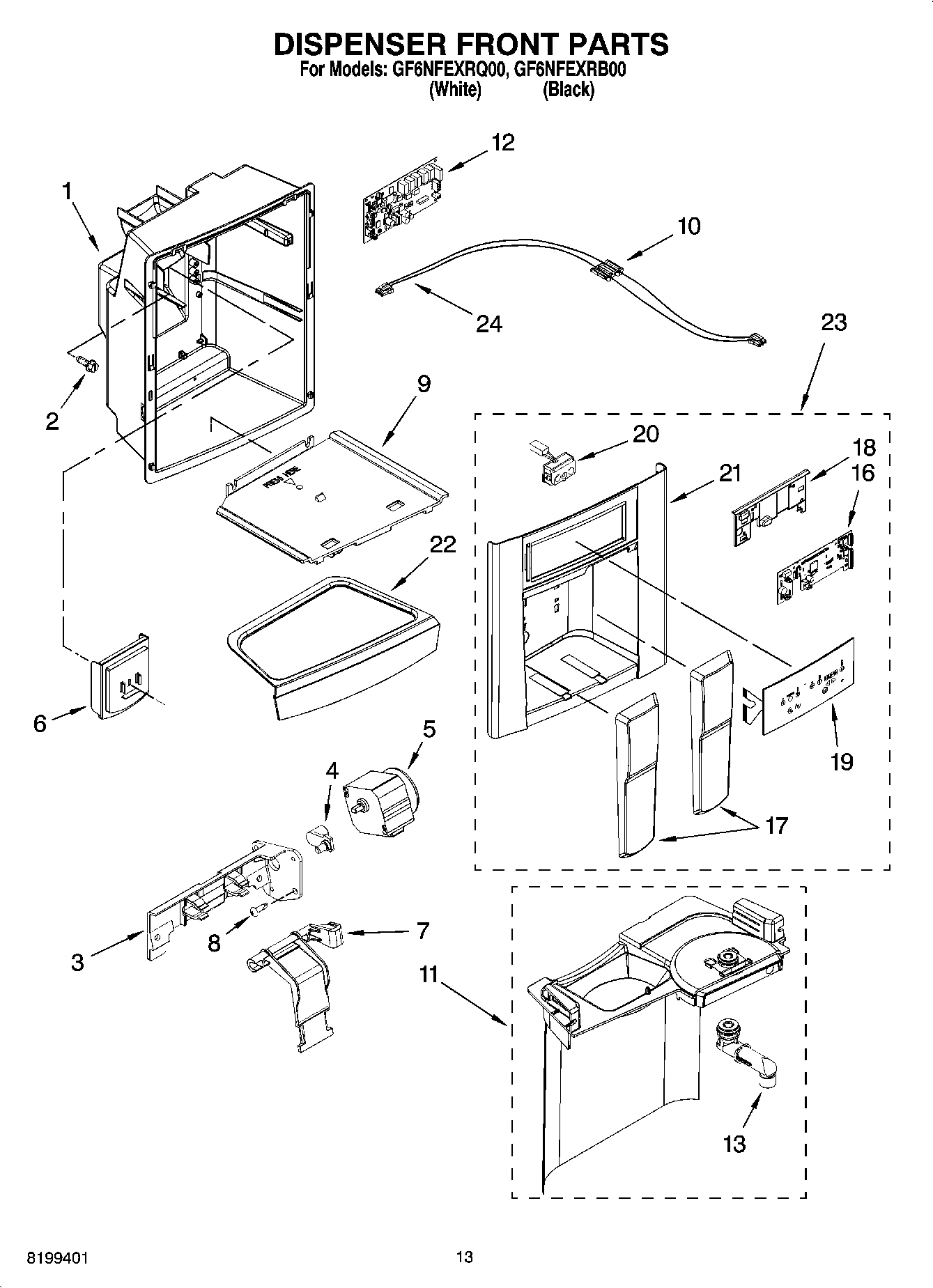 08 - DISPENSER FRONT PARTS