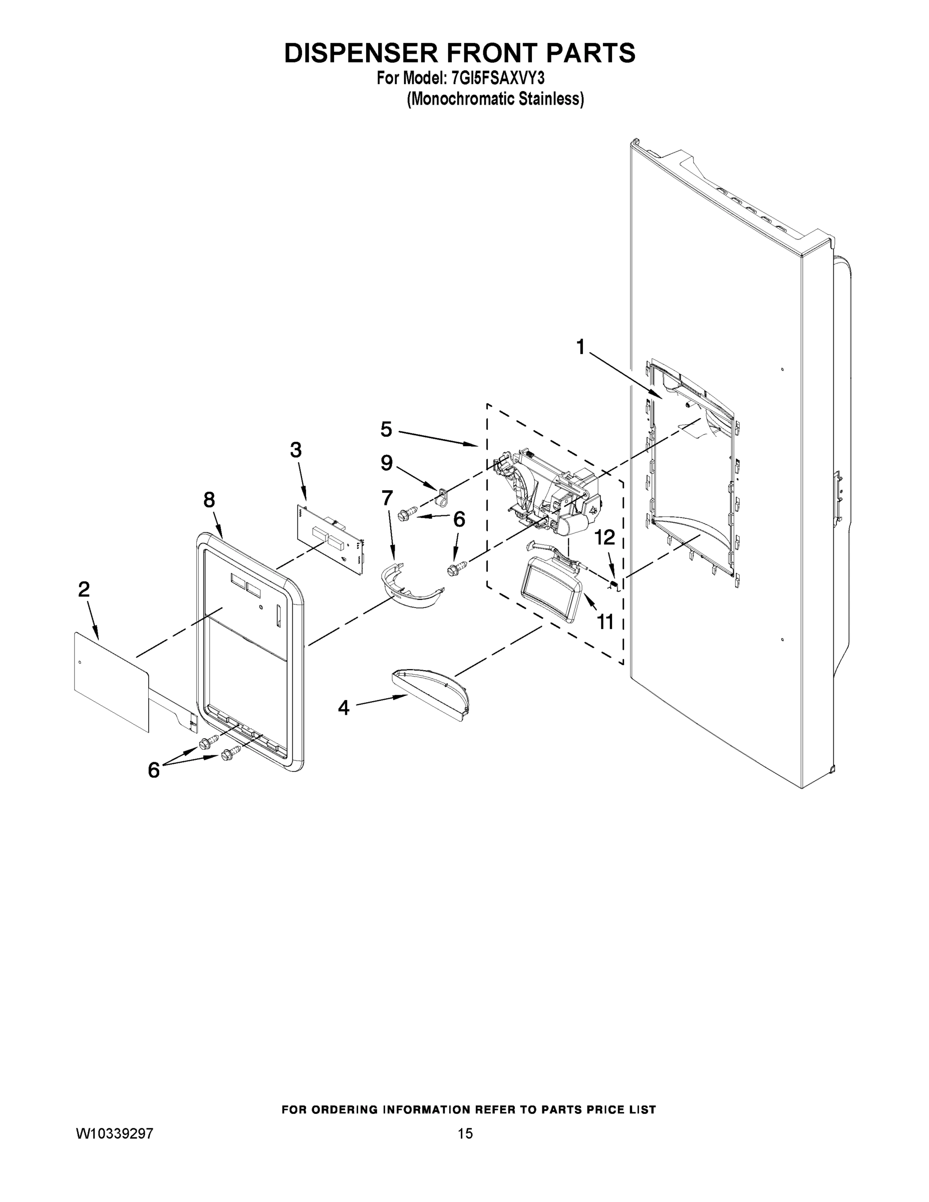 08 - DISPENSER FRONT PARTS