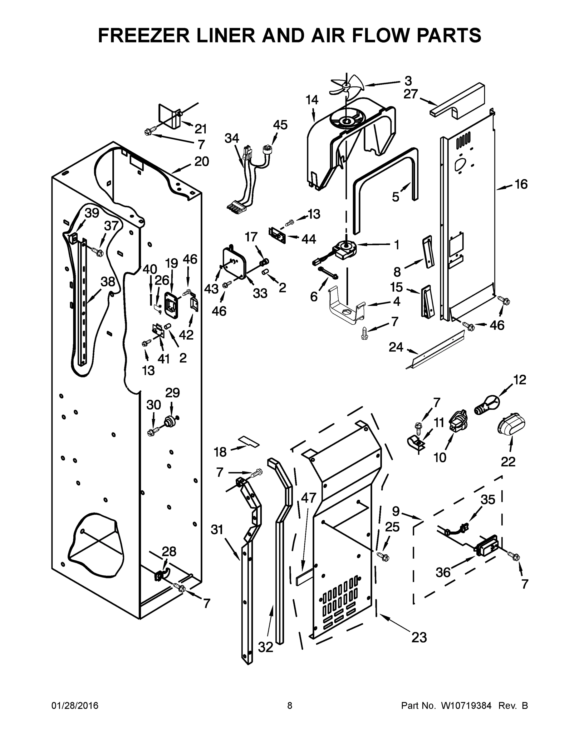 05 - FREEZER LINER AND AIR FLOW PARTS