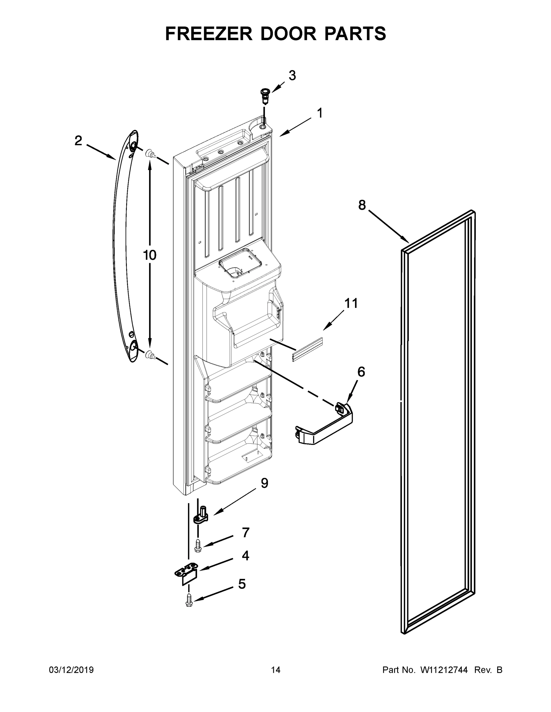 08 - FREEZER DOOR PARTS