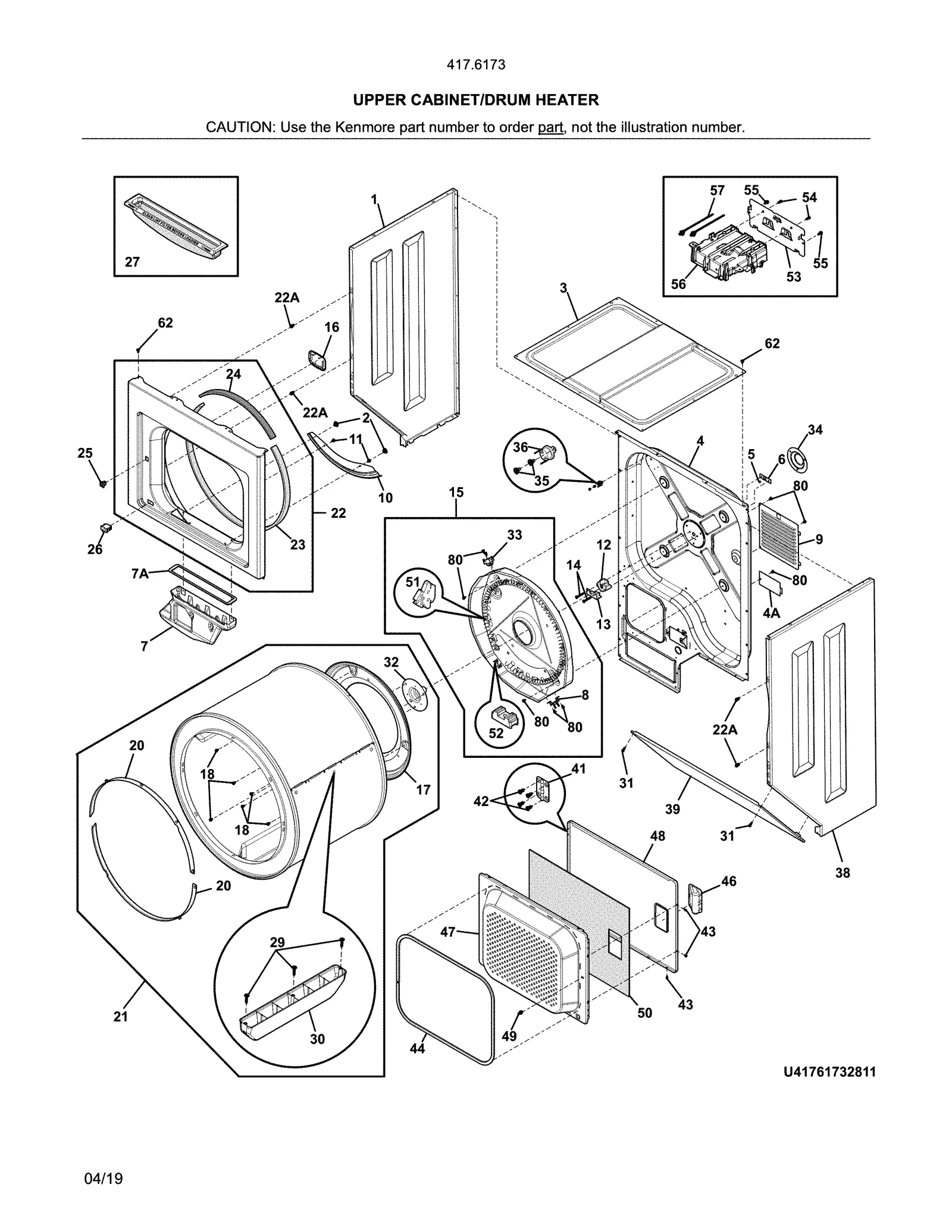 UPPER CABINET/DRUM HEATER