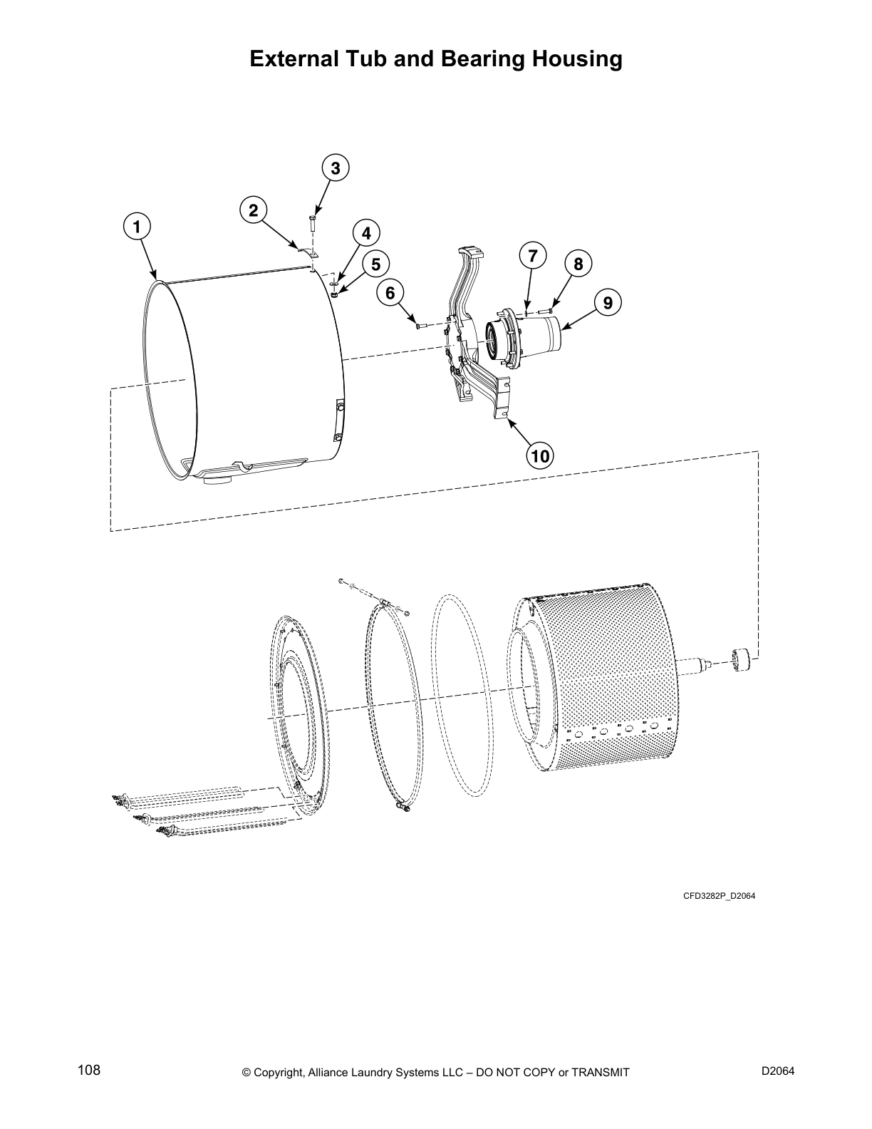 External Tub and Bearing Housing